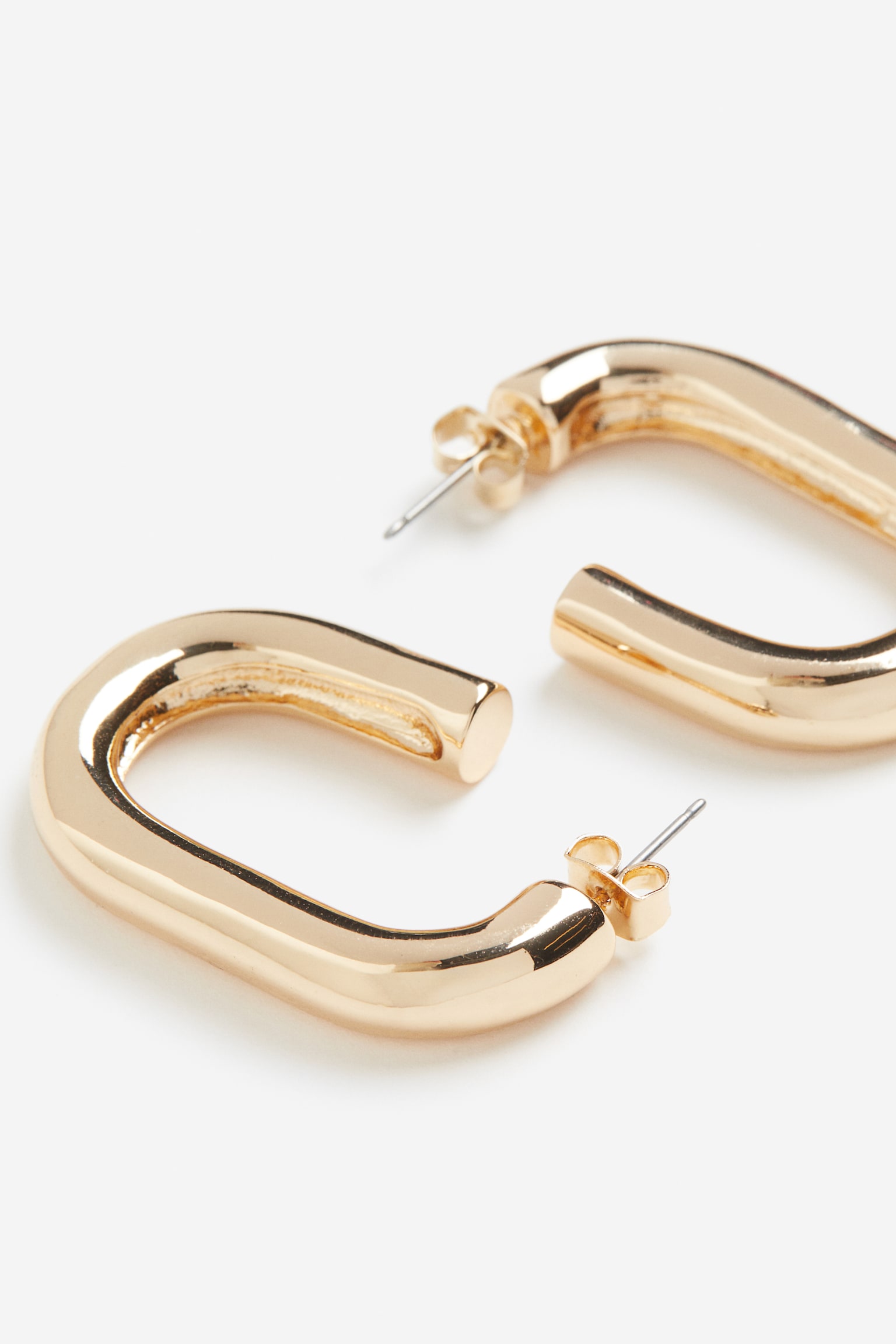 Hoop earrings - Gold-coloured - 4