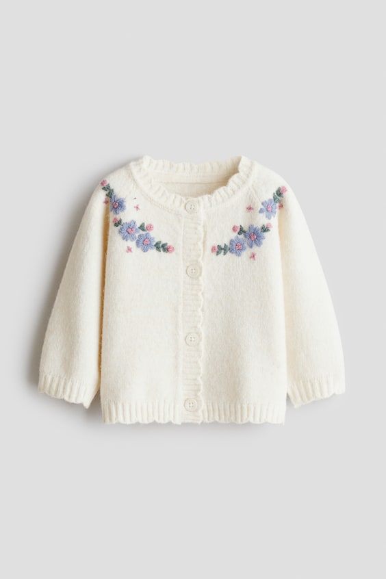 H&M Embroidery-Detail Cardigan