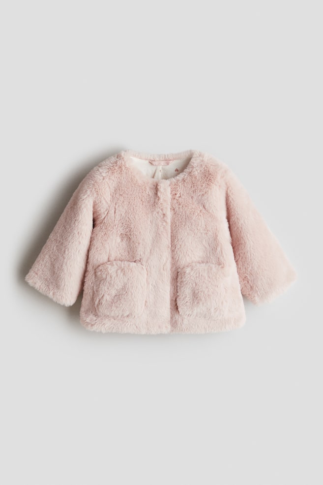 Flauschige Jacke - Hellrosa - 1