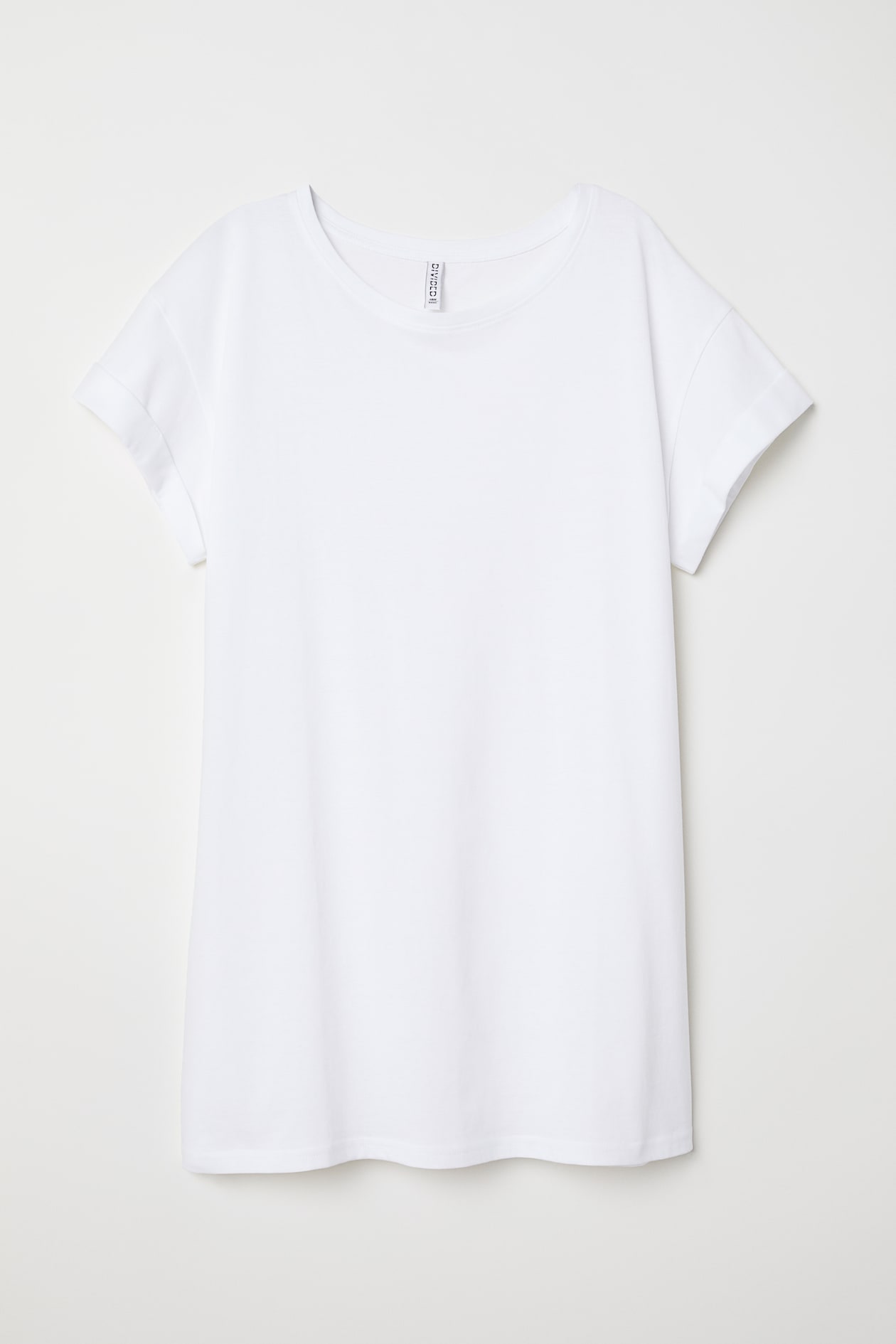 Long T-shirt - Short sleeve - White - Ladies | H&M US