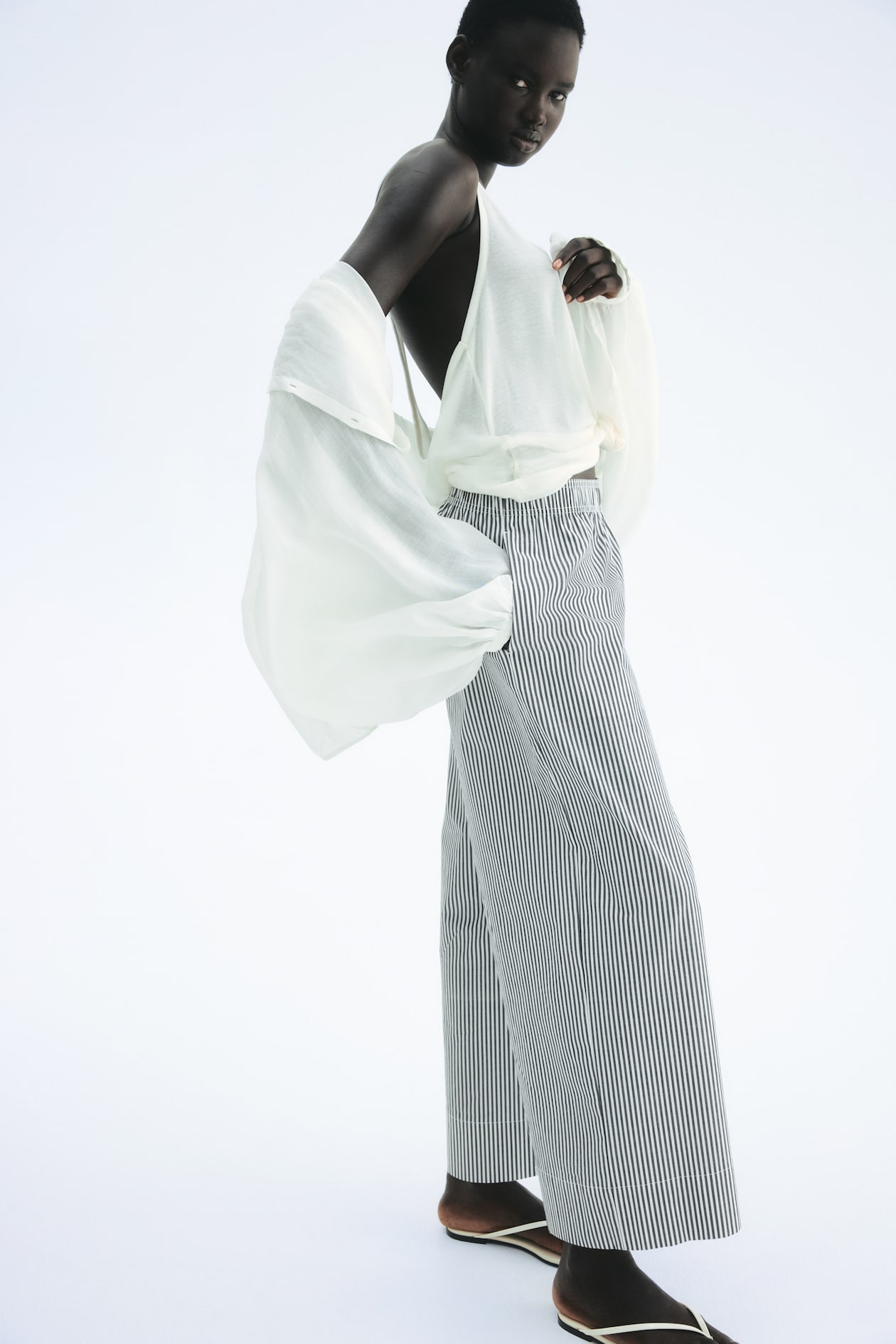 Ankle-Length Cotton Pants