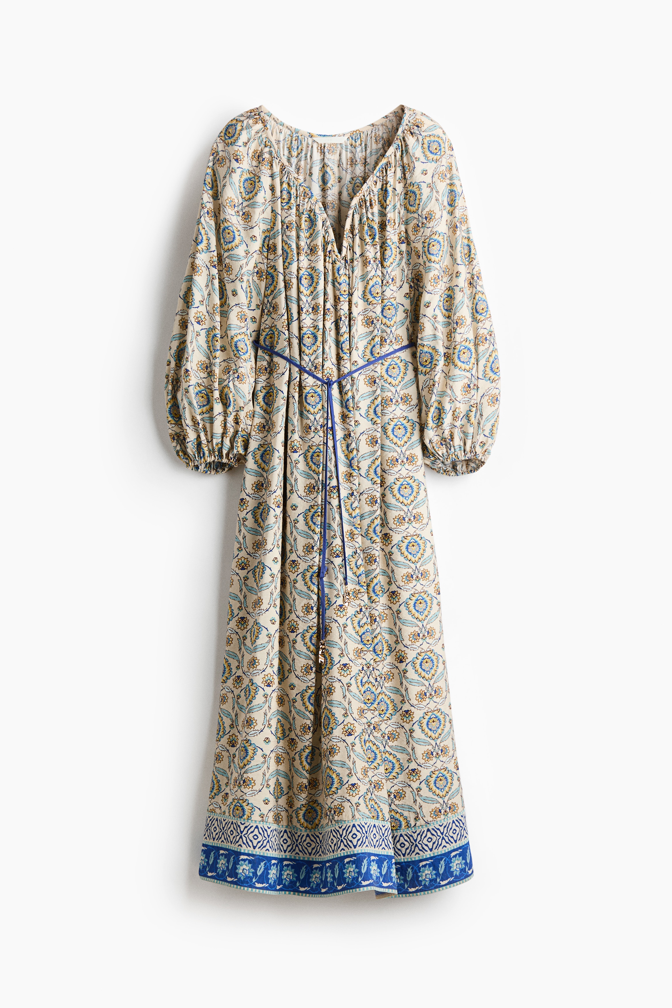 Oversized tunic dress - Light beige/Patterned/Dark brown/Black/Floral
