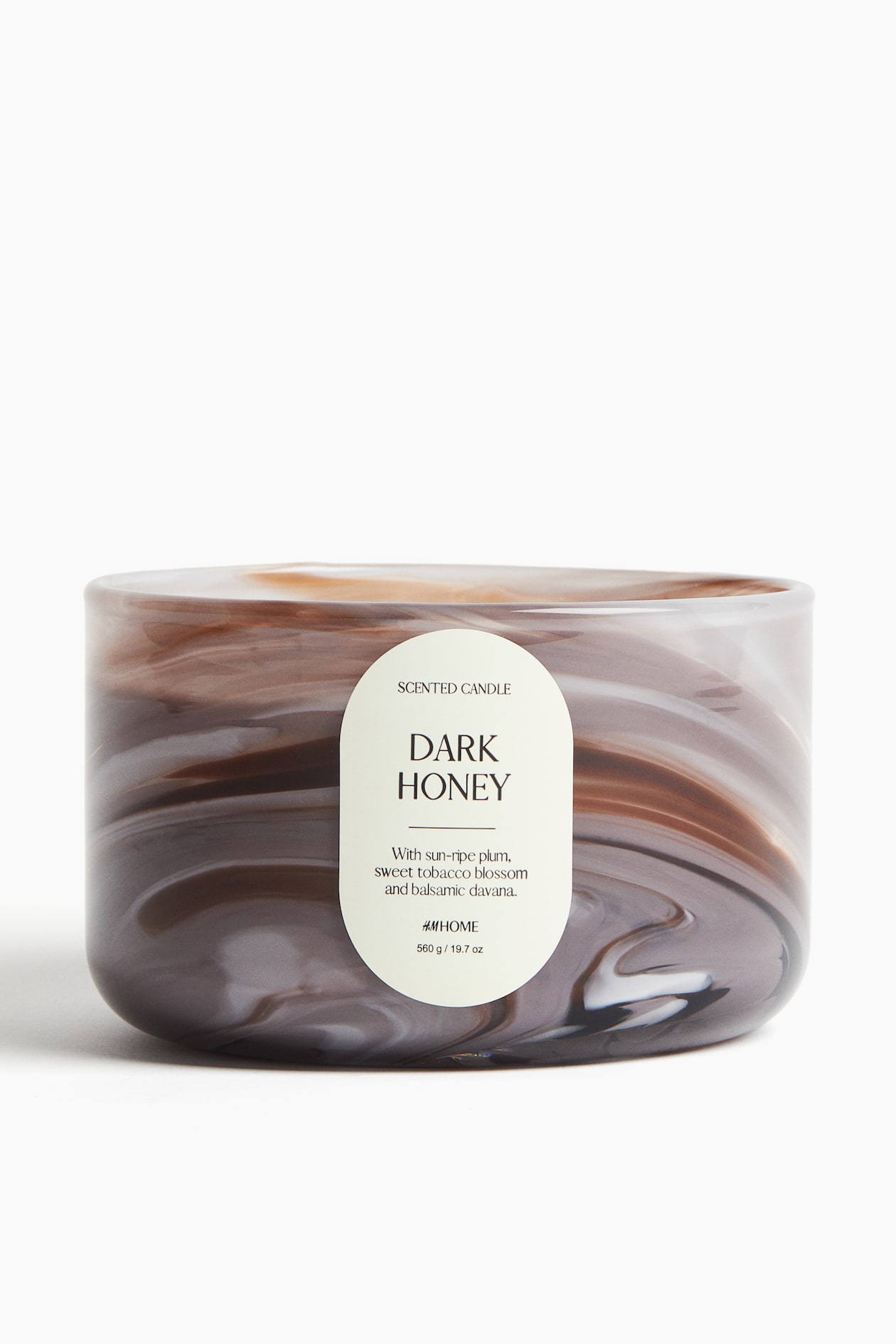 Grande bougie parfumée avec pot en verre - Dark Honey - Home All | H&M FR