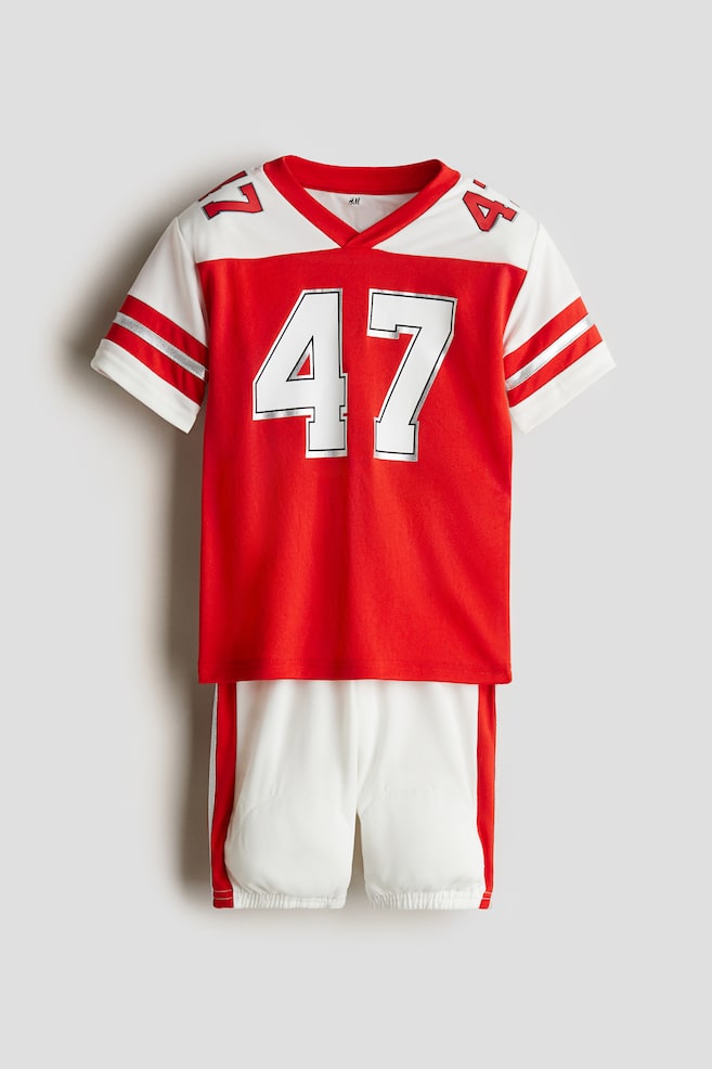 Ensemble de football américain 2 pièces - Rouge/blanc - 1