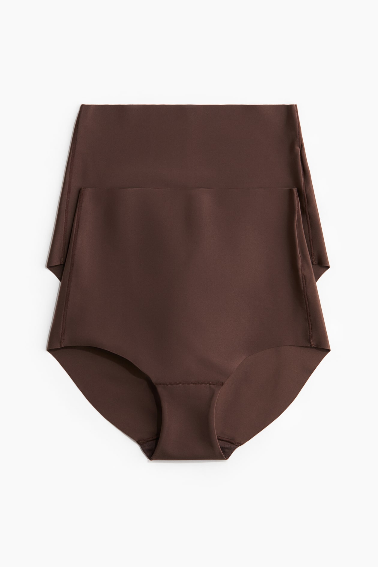 Women's Dark brown 2-pack invisible light shaping briefs | H&M GB