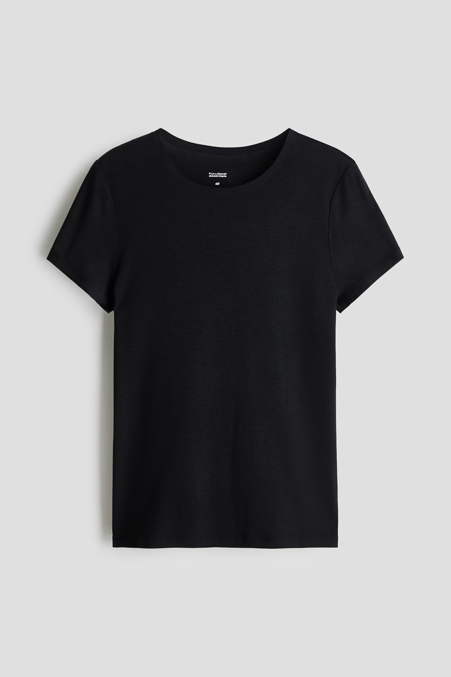 Женская футболка H&M Warming Slim-Fit, цвет: Чёрный — фото 1