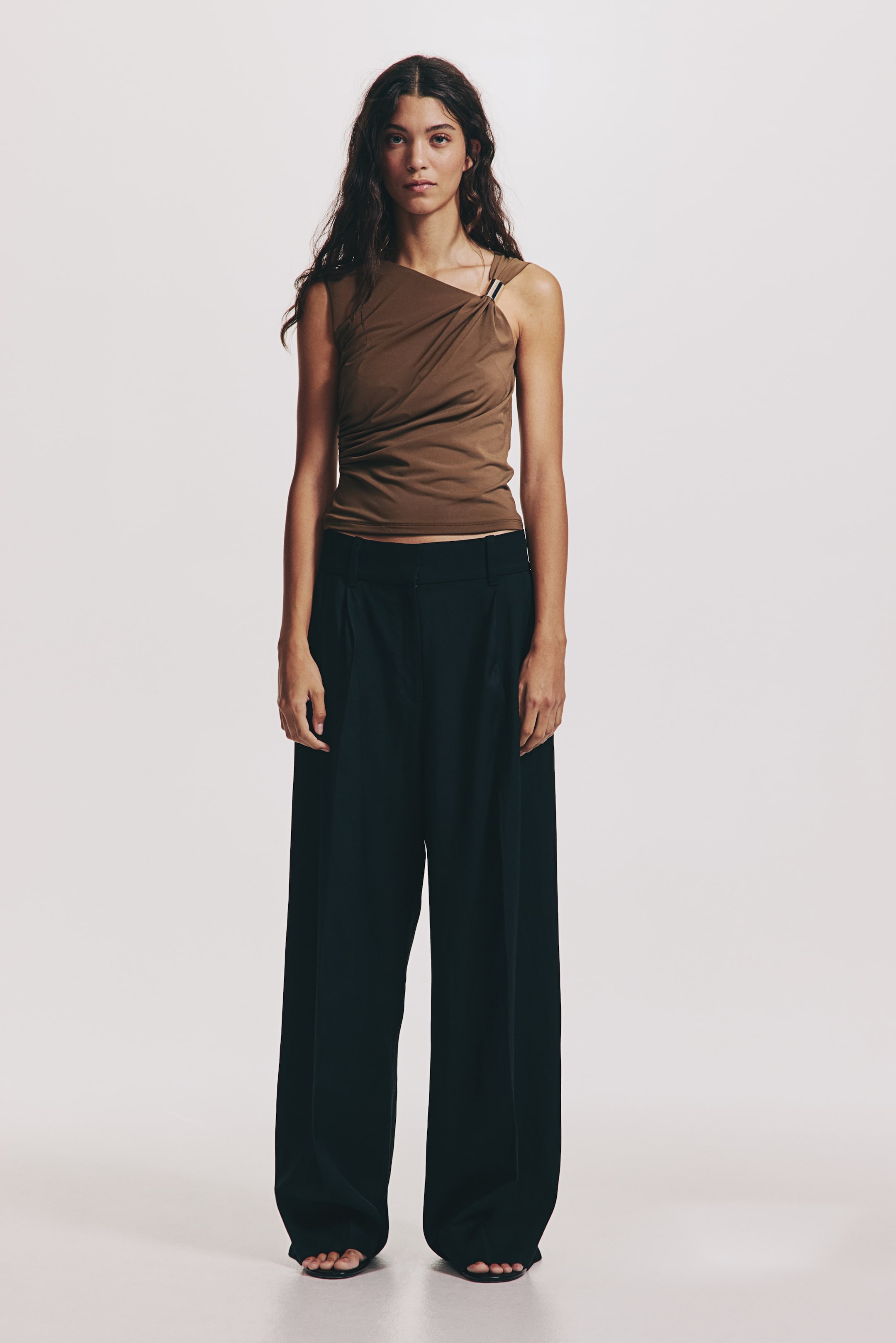 View larger image: Draped top - Brown - Ladies | H&M IN 2