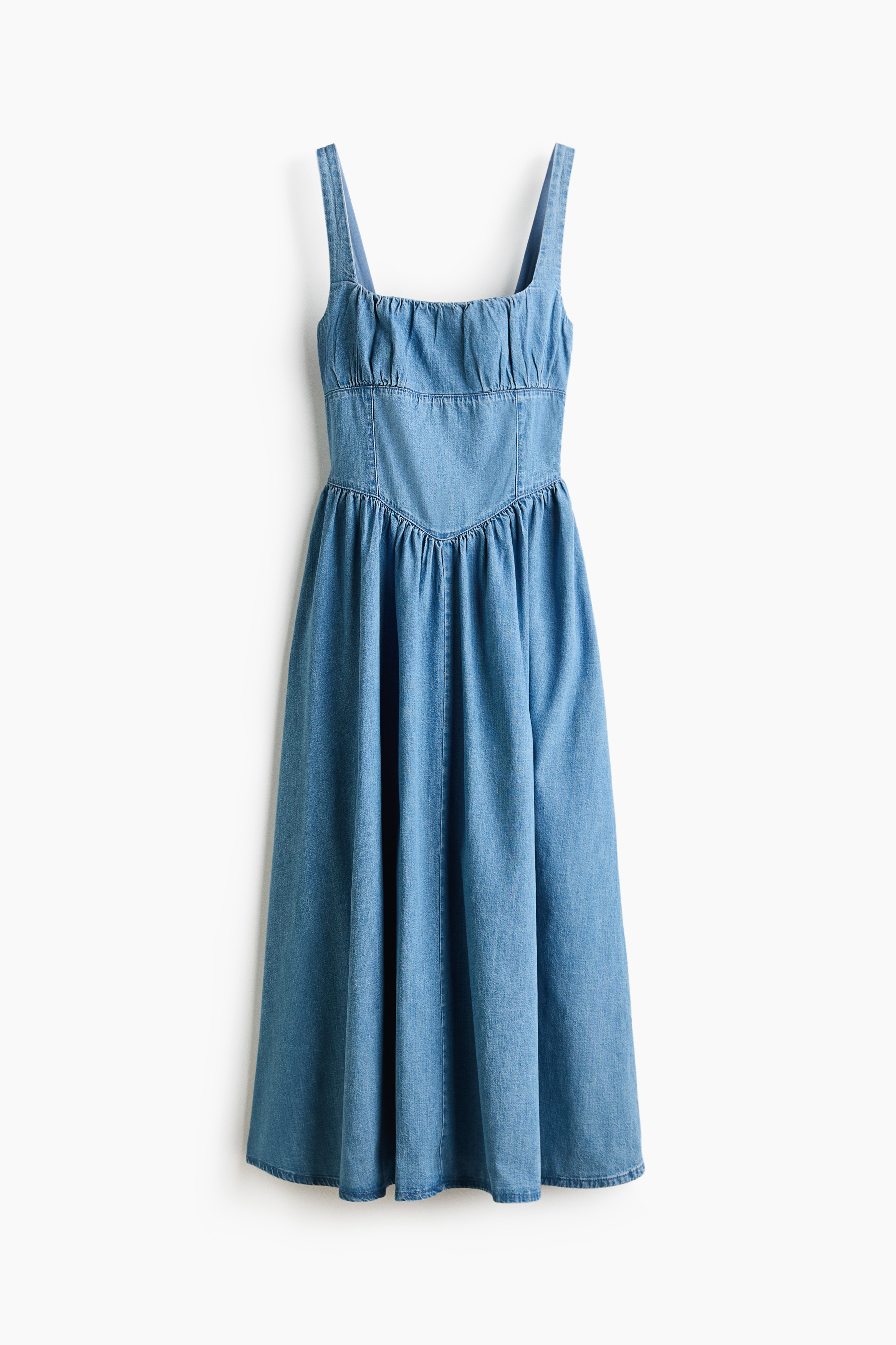Denim midi-jurk - Licht denimblauw