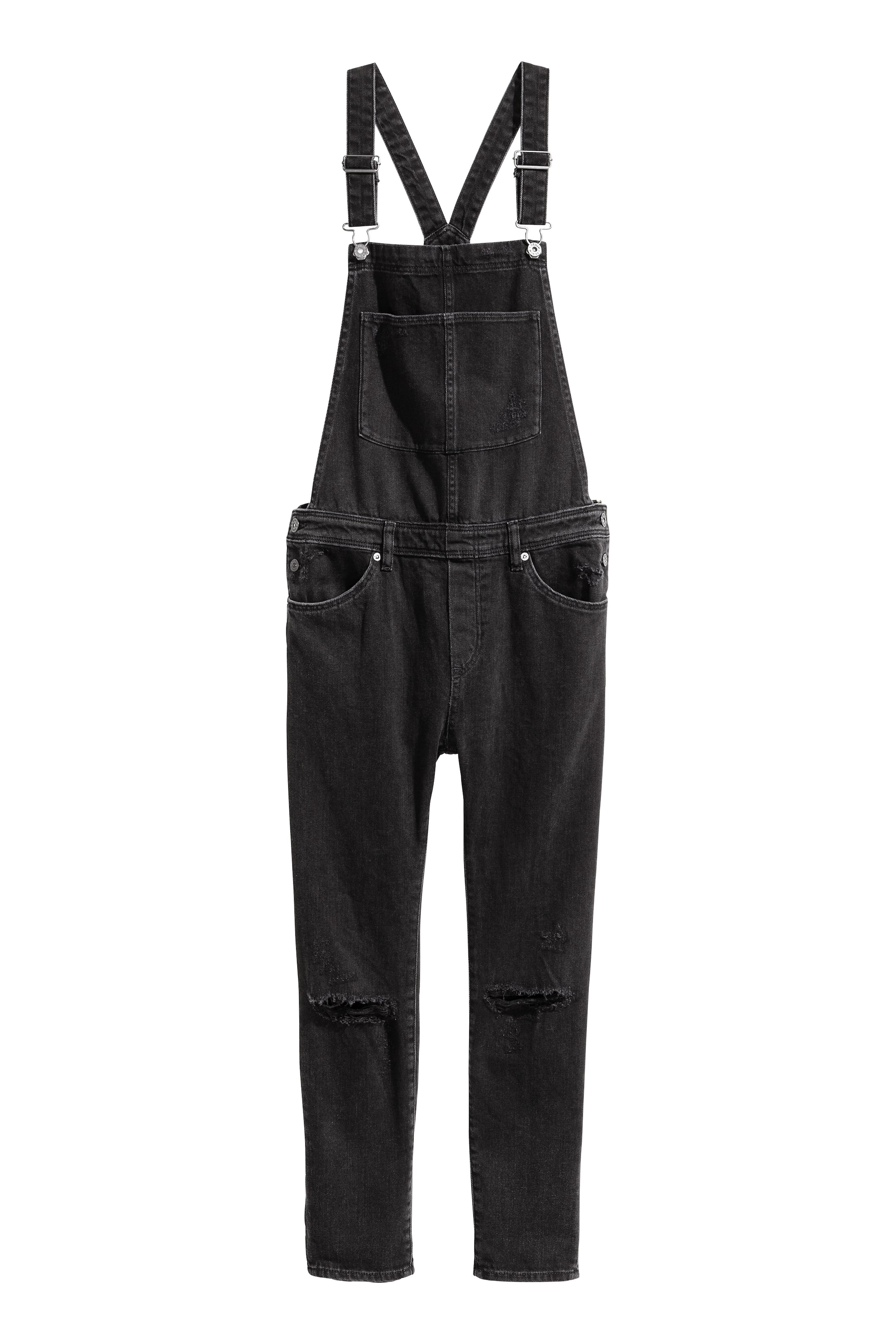 View larger image: Denim dungarees - Black denim - Ladies | H&M 1