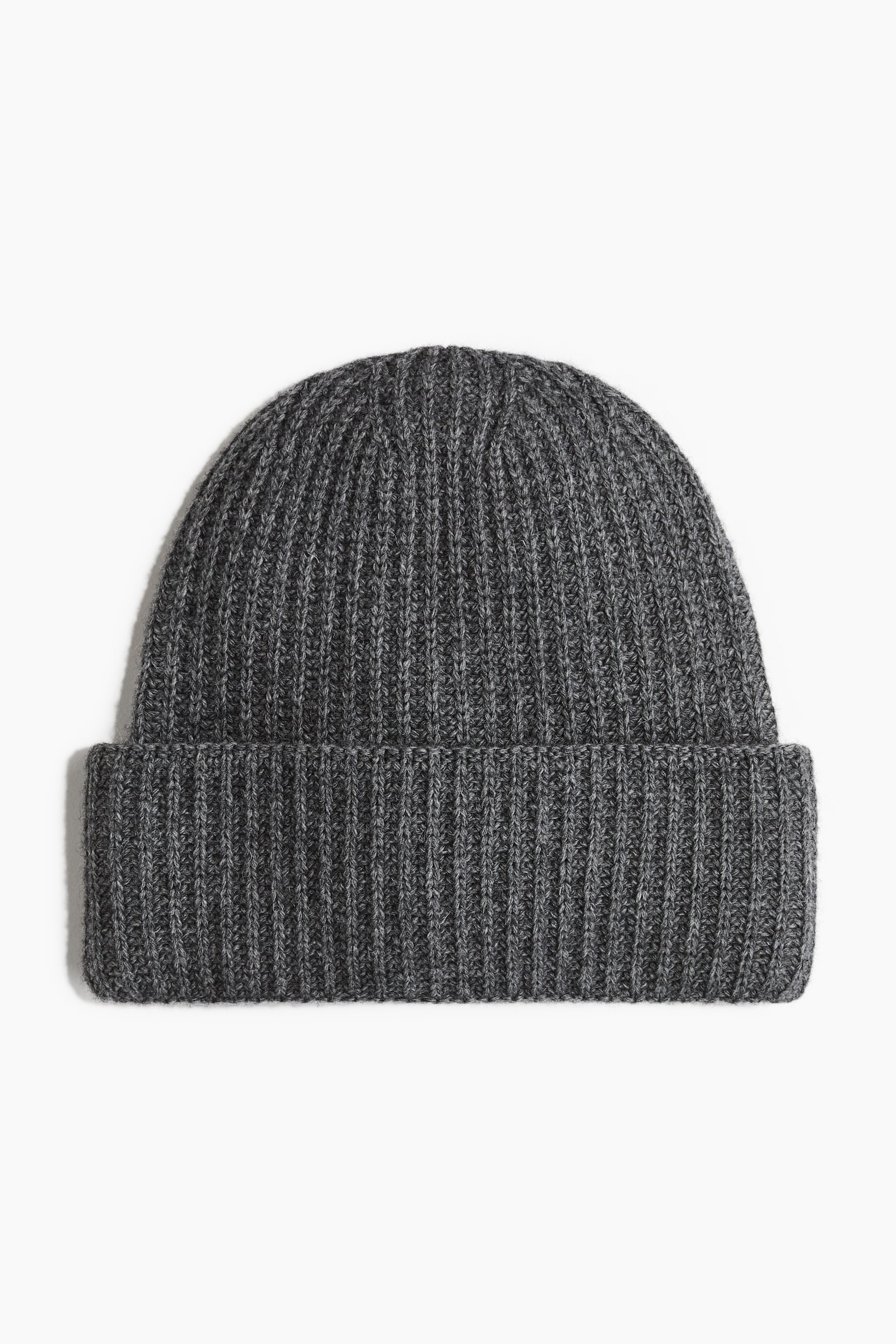 Ribbed wool-blend hat - Dark grey marl/Black/Navy blue/White - 1