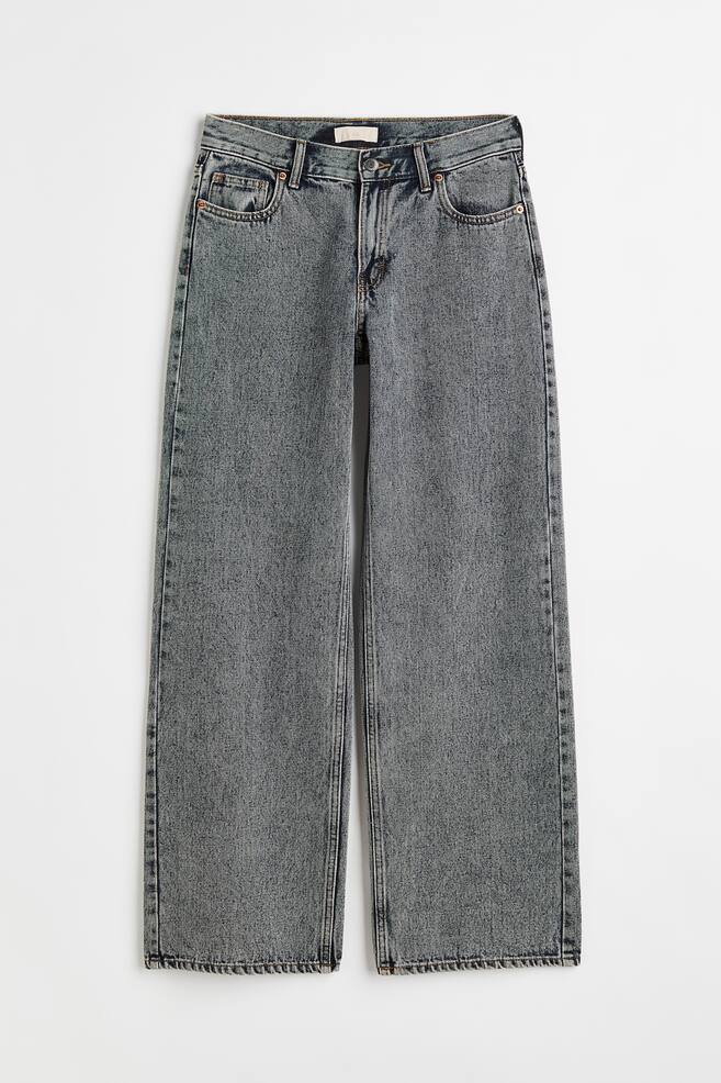 Straight Low Jeans - Denim blue/Washed - 1
