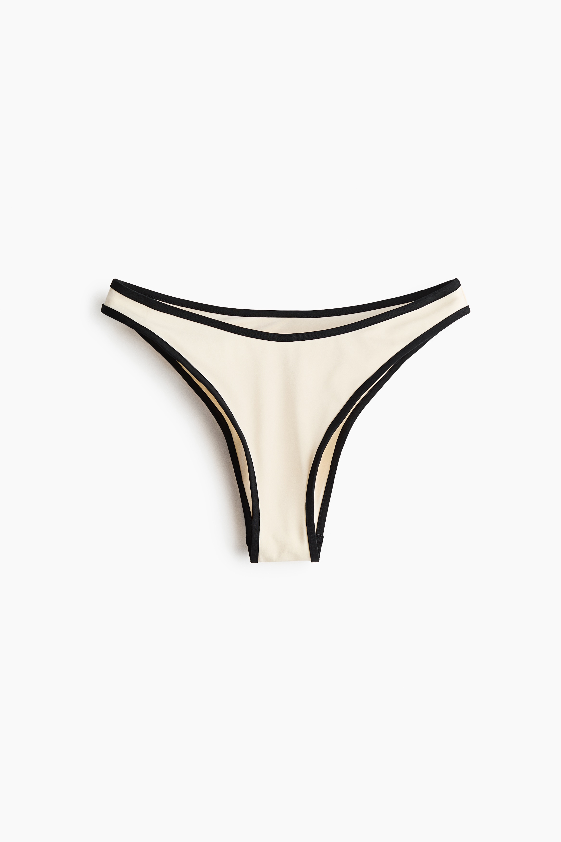 Braga de bikini cheeky - Crema/Negro