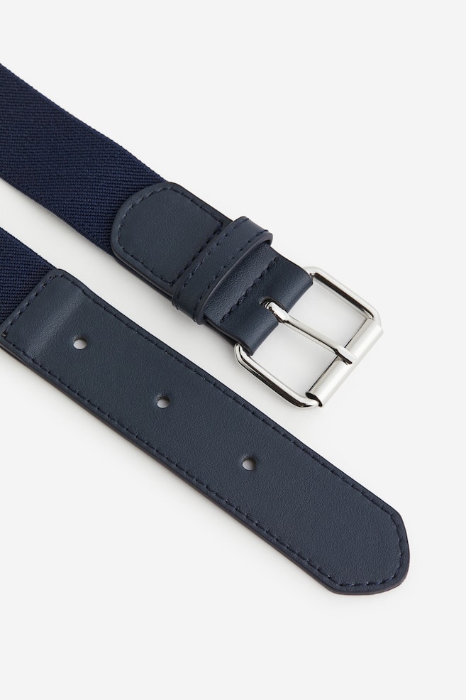 Elasticated belt - Navy blue/Black - 2