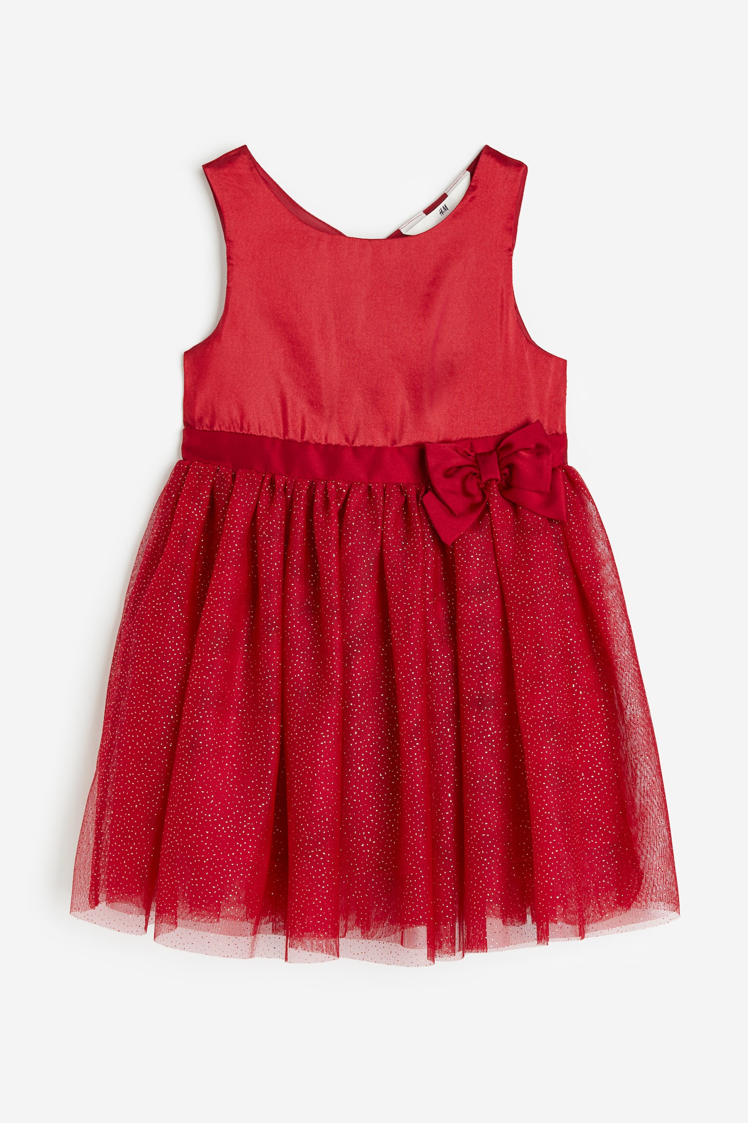 Tulle-skirt dress - Red - 1