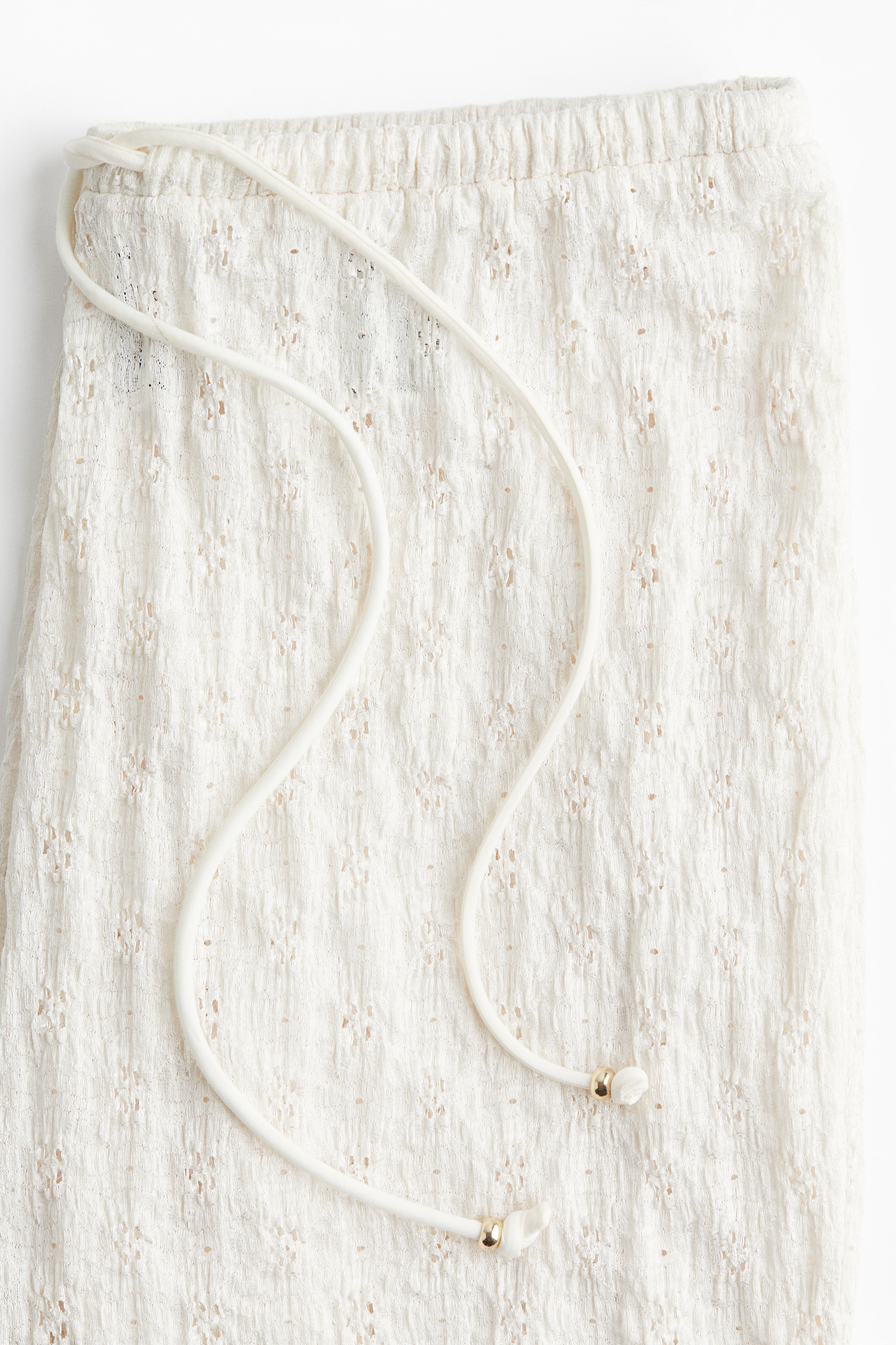 Lace-look drawstring trousers