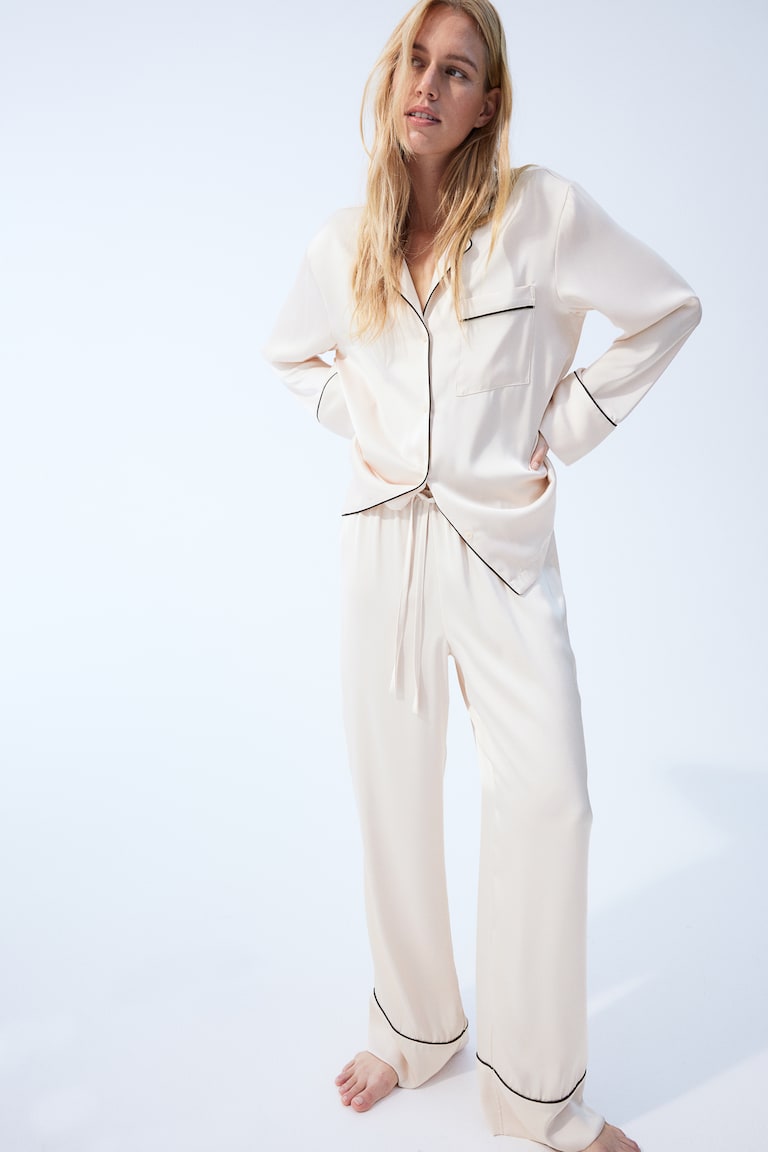 Pjs Pijama Saten H&m Satén Pijama Hm Dama Pink Pijama Saten Hm