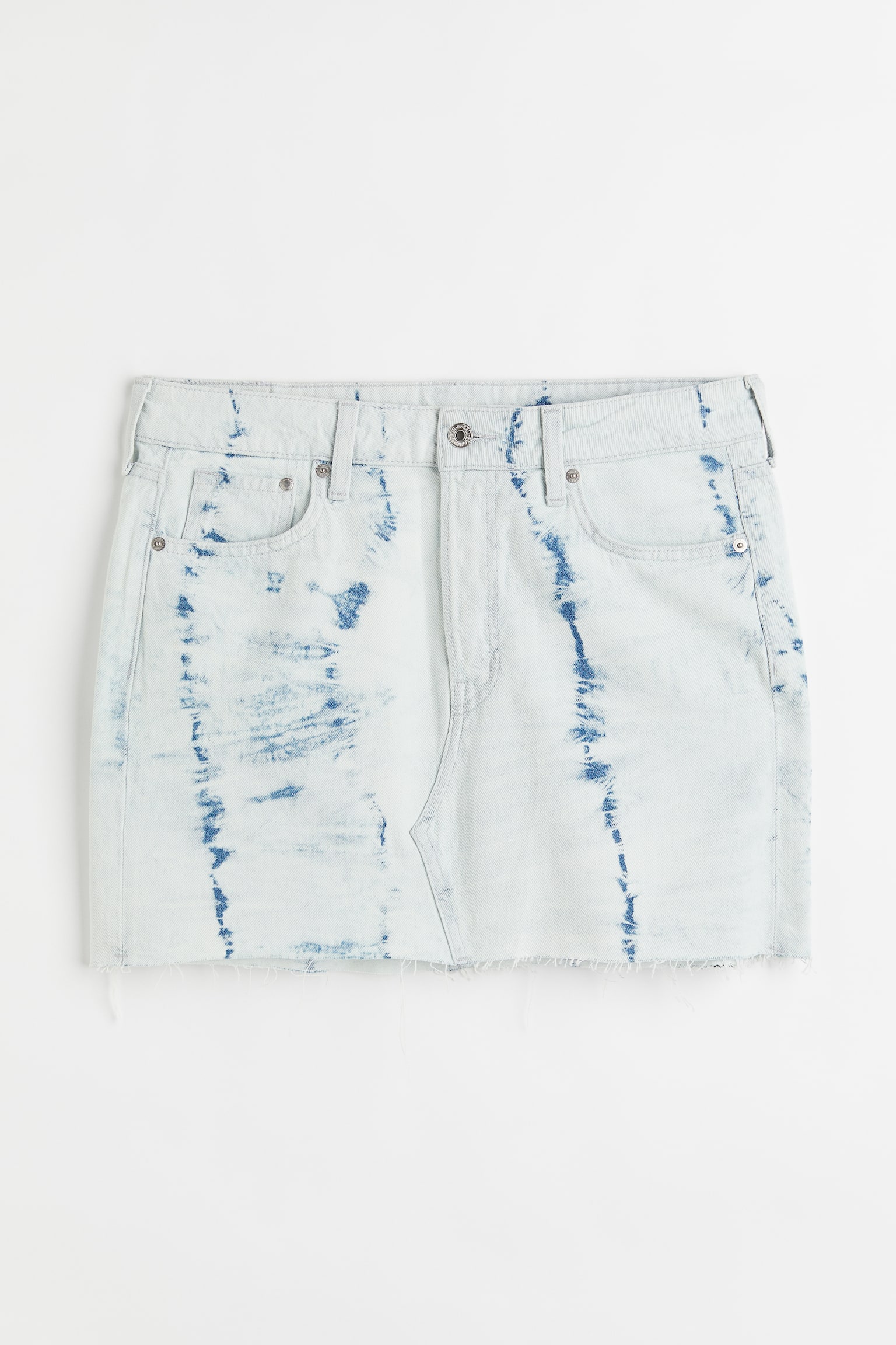 Low Waist Denim skirt - Light denim blue/Pattern/Light denim blue - 1