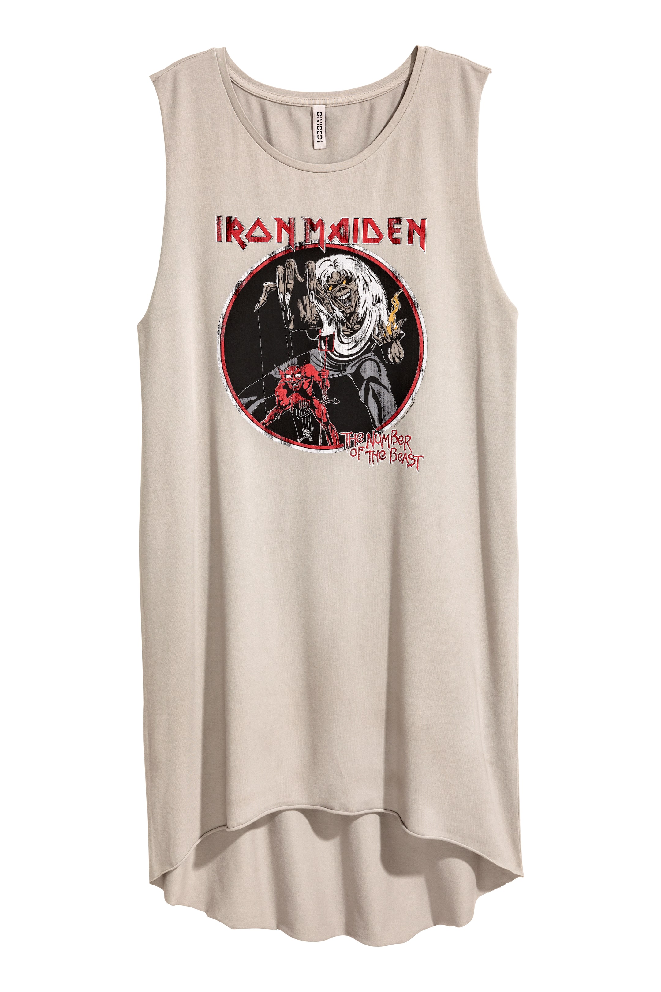 Grotere afbeelding bekijken: Mouwloze tricot jurk - Beige/Iron Maiden - DAMES | H&M NL 1