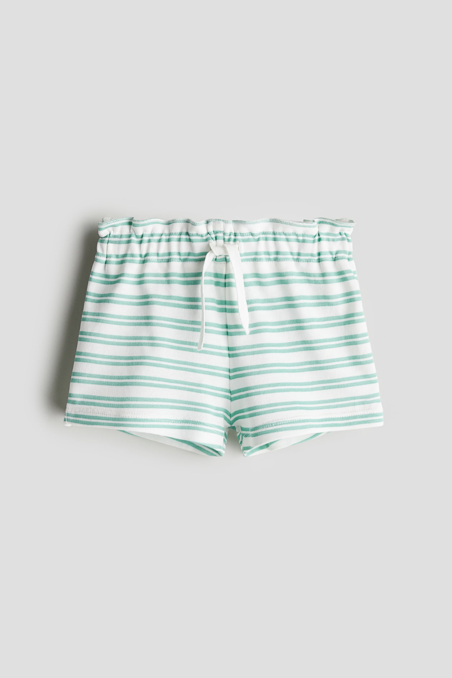 Cotton Shorts - White/green striped/Pink/Light yellow/ice cream - 1