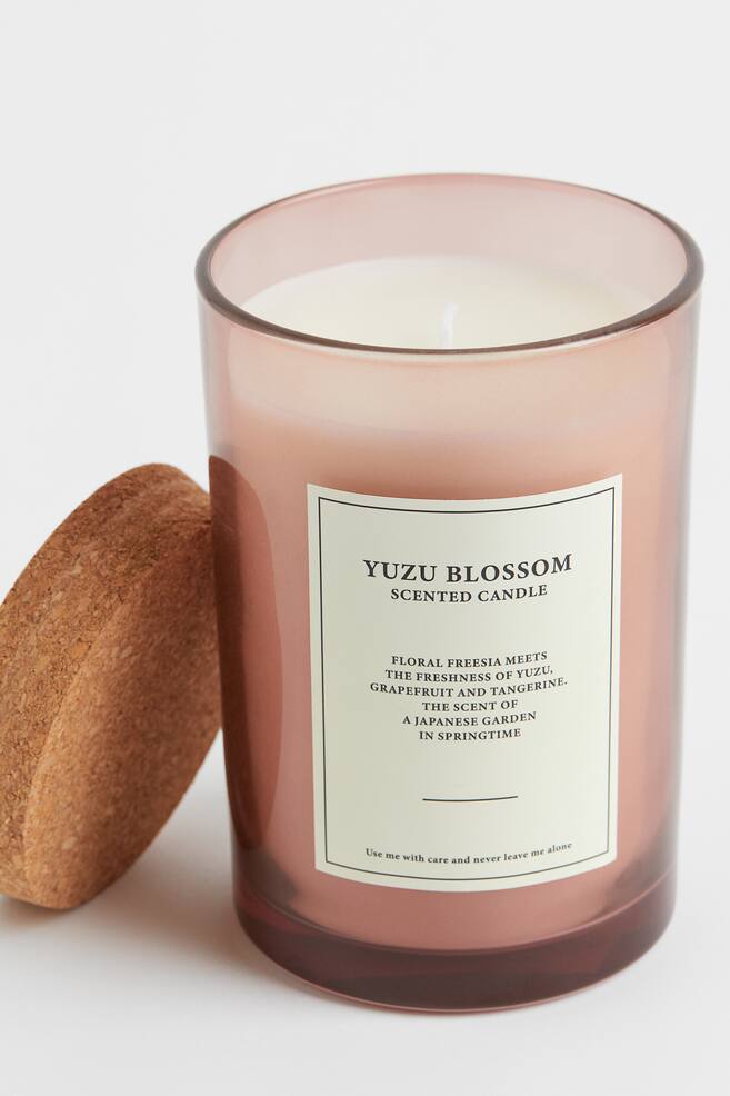 Large cork-lid scented candle - Pink/Yuzu Blossom/White/Sundried Linen/Beige/Sublime Patchouli/Dark green/Lemon Verde/dc - 2