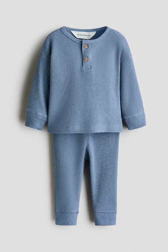 Детские джинсы H&M 2-Piece Waffled Cotton Set