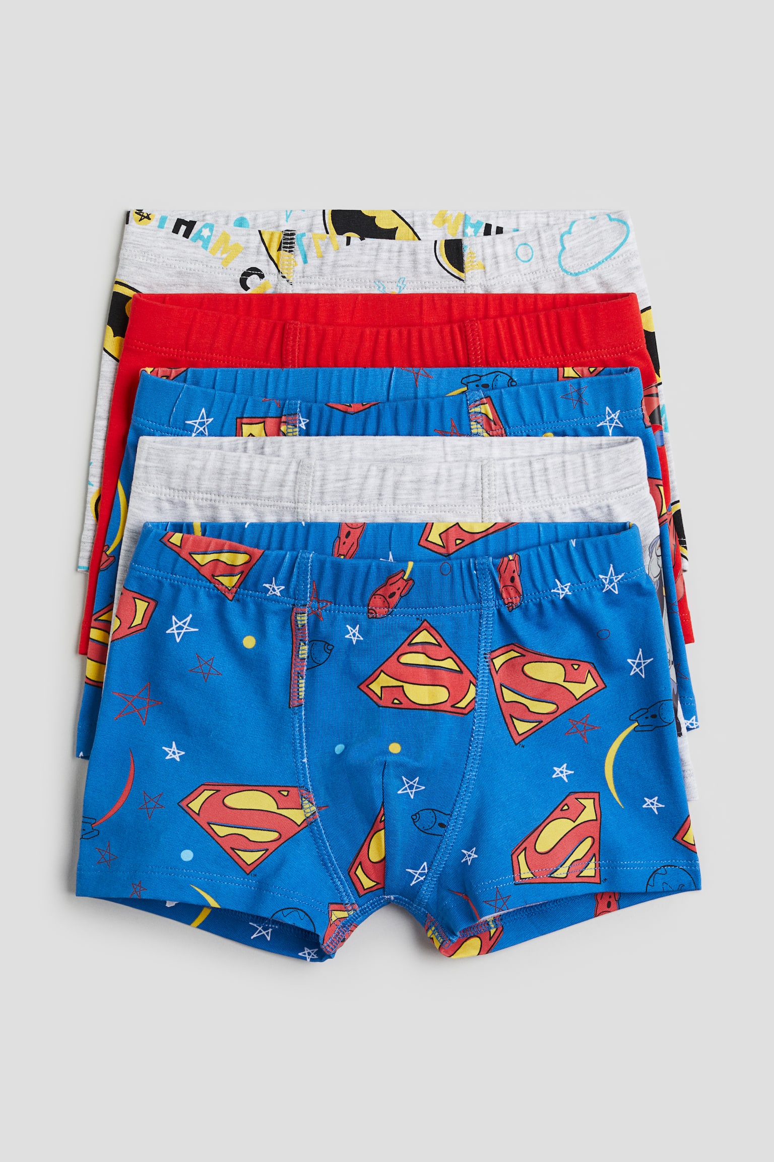 5-pack trunks - Bright blue/DC Comics/Navy blue/Hot Wheels/Grey/Spider-Man/Bright blue/Paw Patrol/Dark grey/Mickey Mouse - 1