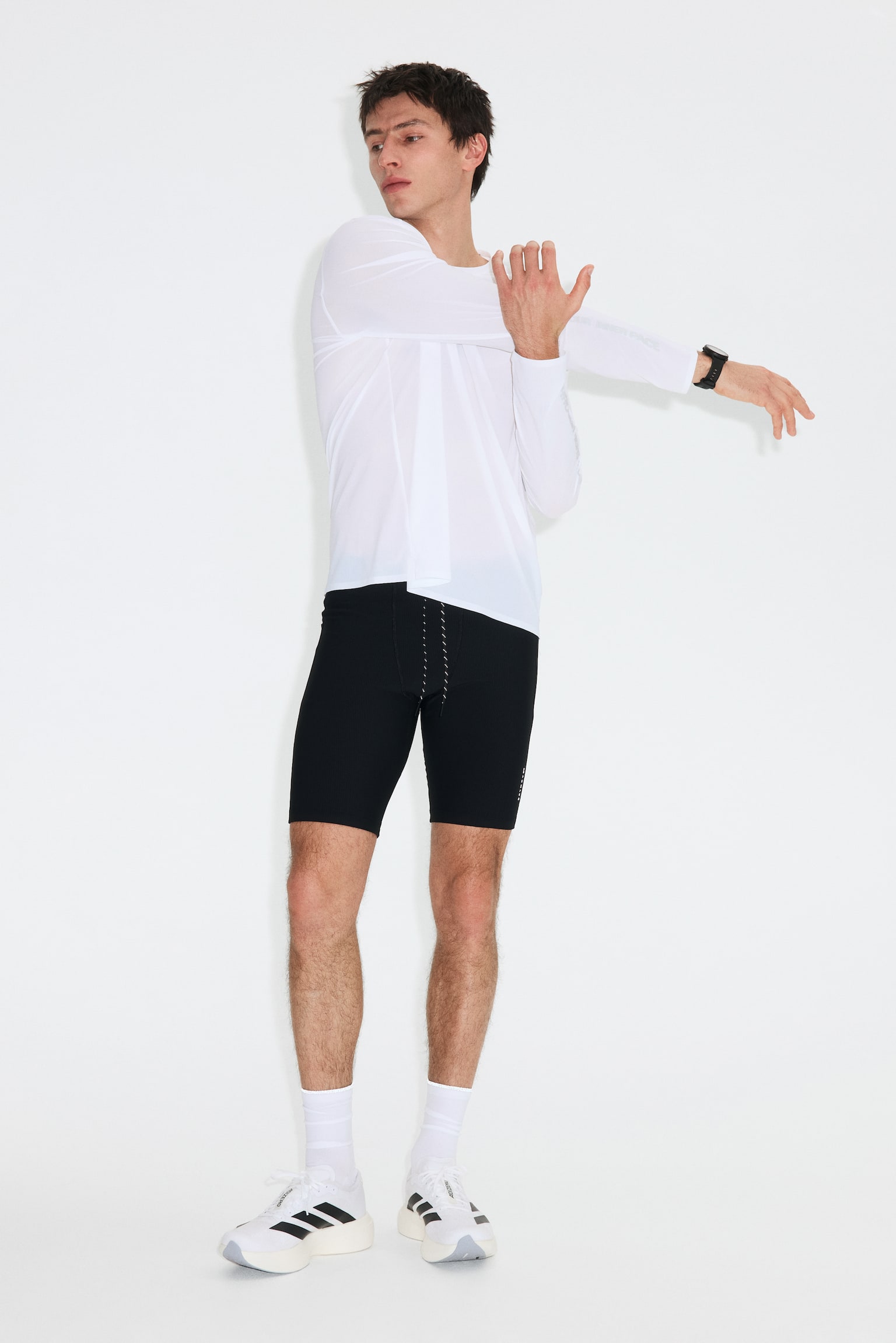 Long-sleeved running top with DryMove™ - White - 3