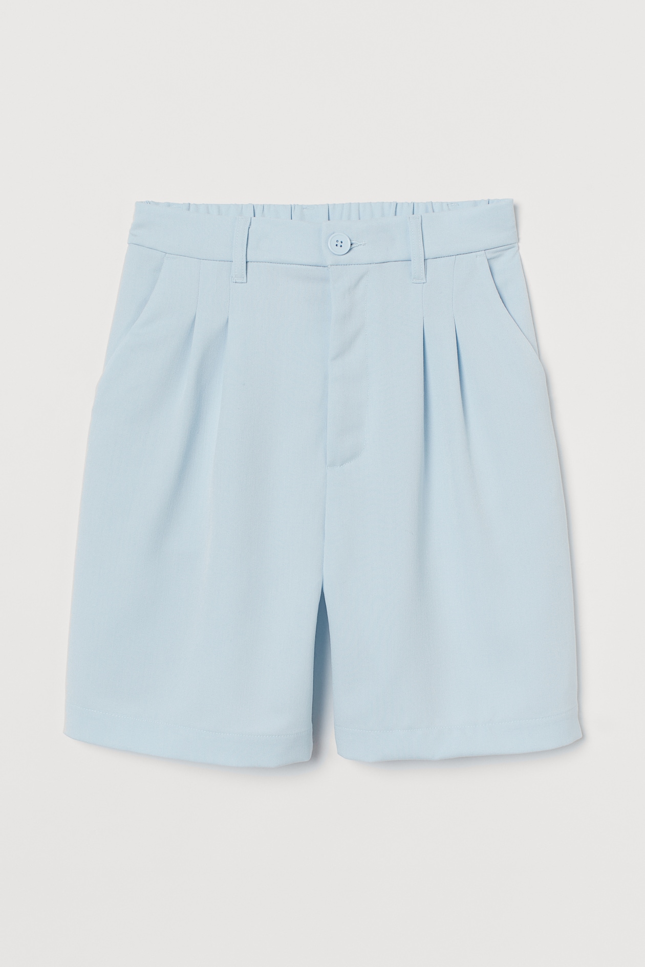 Bermuda Shorts - High waist - Short - Light blue - Ladies | H&M US