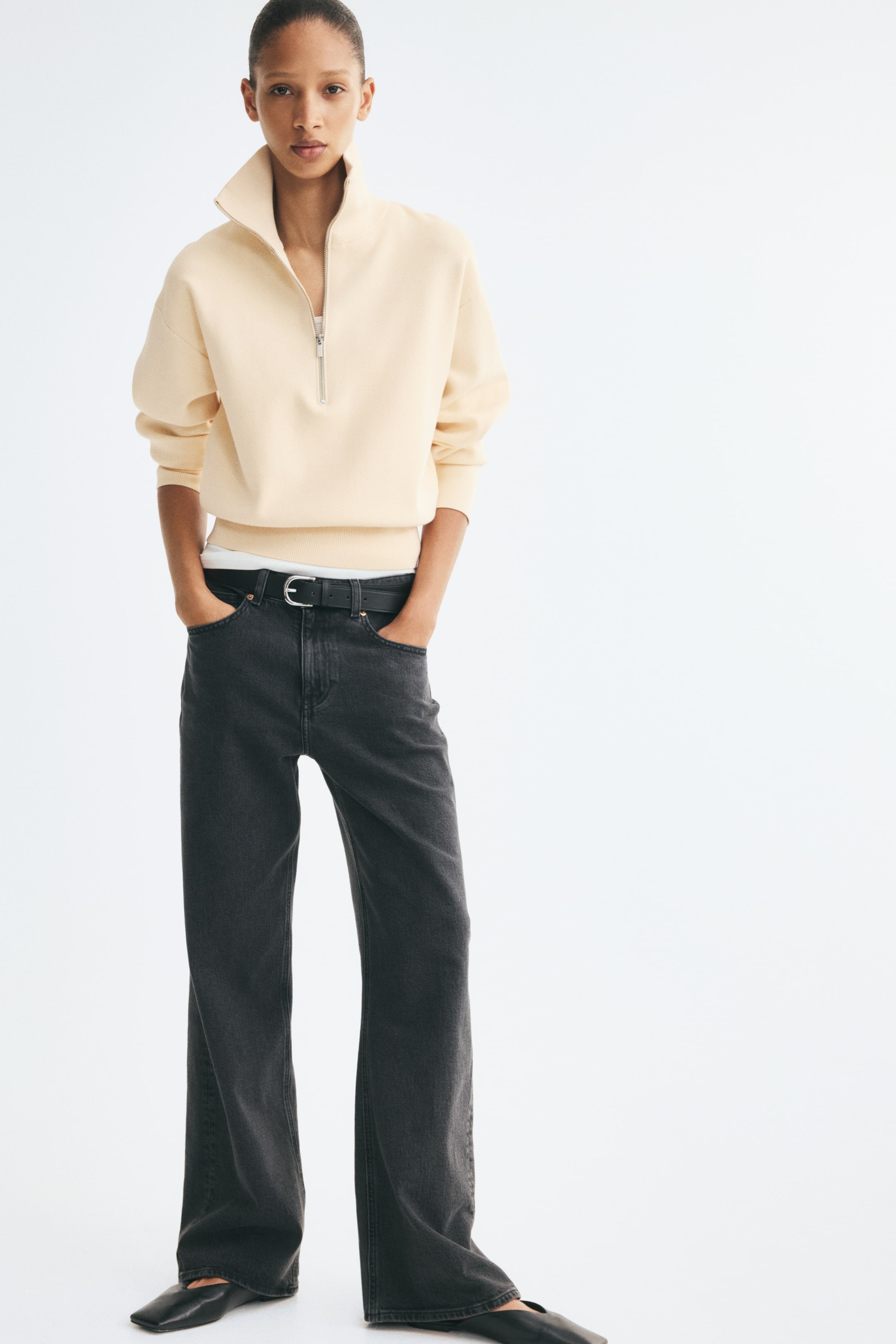 Fine-Knit Half-Zip Sweater