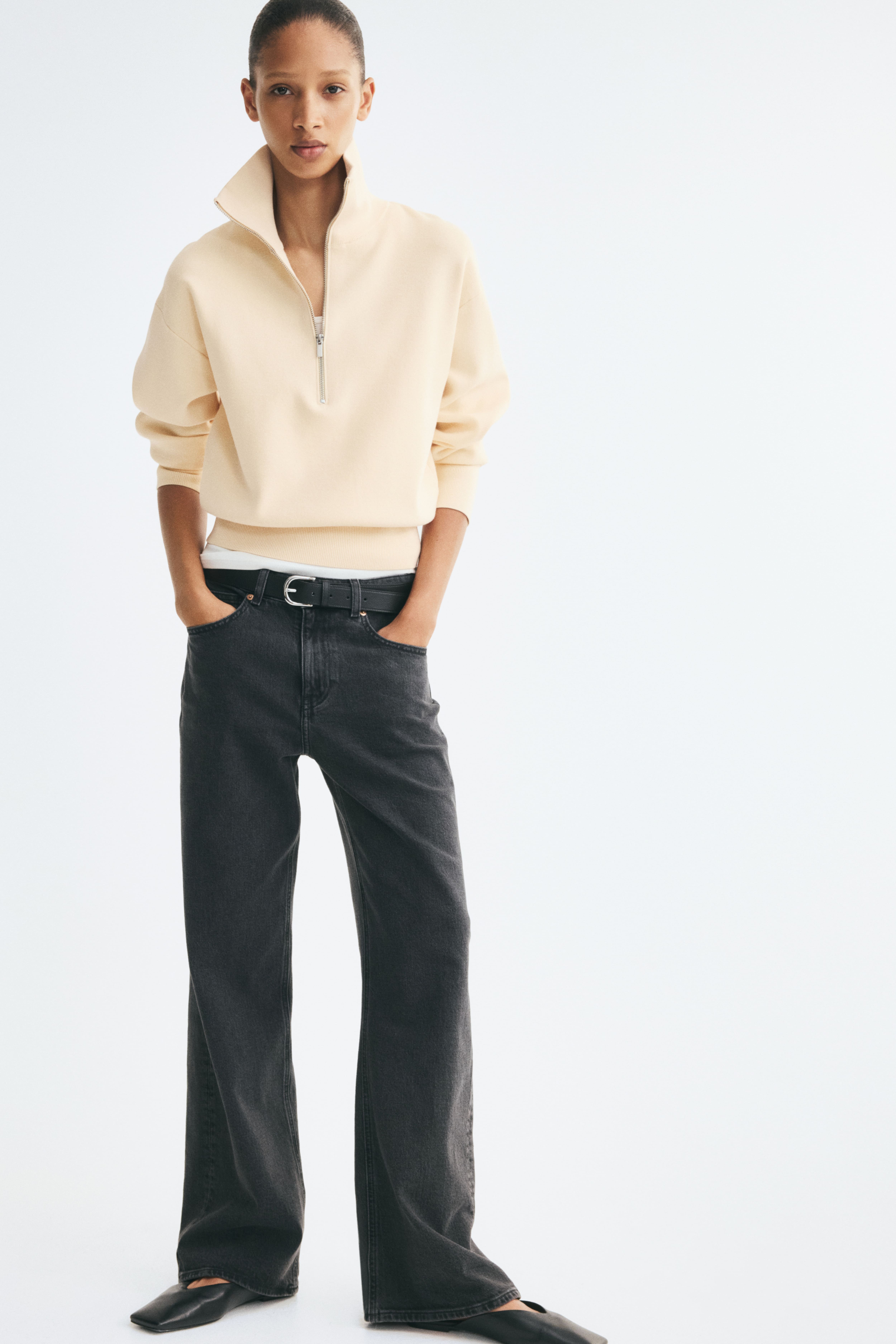 Fine-Knit Half-Zip Sweater