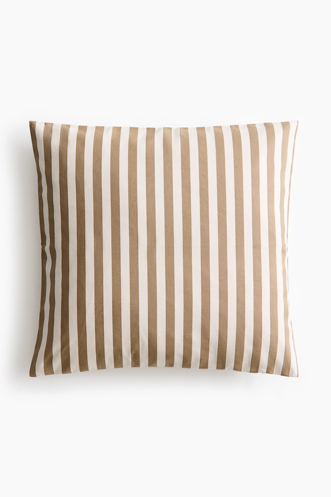 Housse de coussin d'extérieur - Beige foncé/rayé/Vert foncé/rayé/Crème/rayures beige foncé/Vert foncé/rayé/Bleu/rayé/Gris foncé/rayé/Beige/rayé/Jaune/rayé - 1