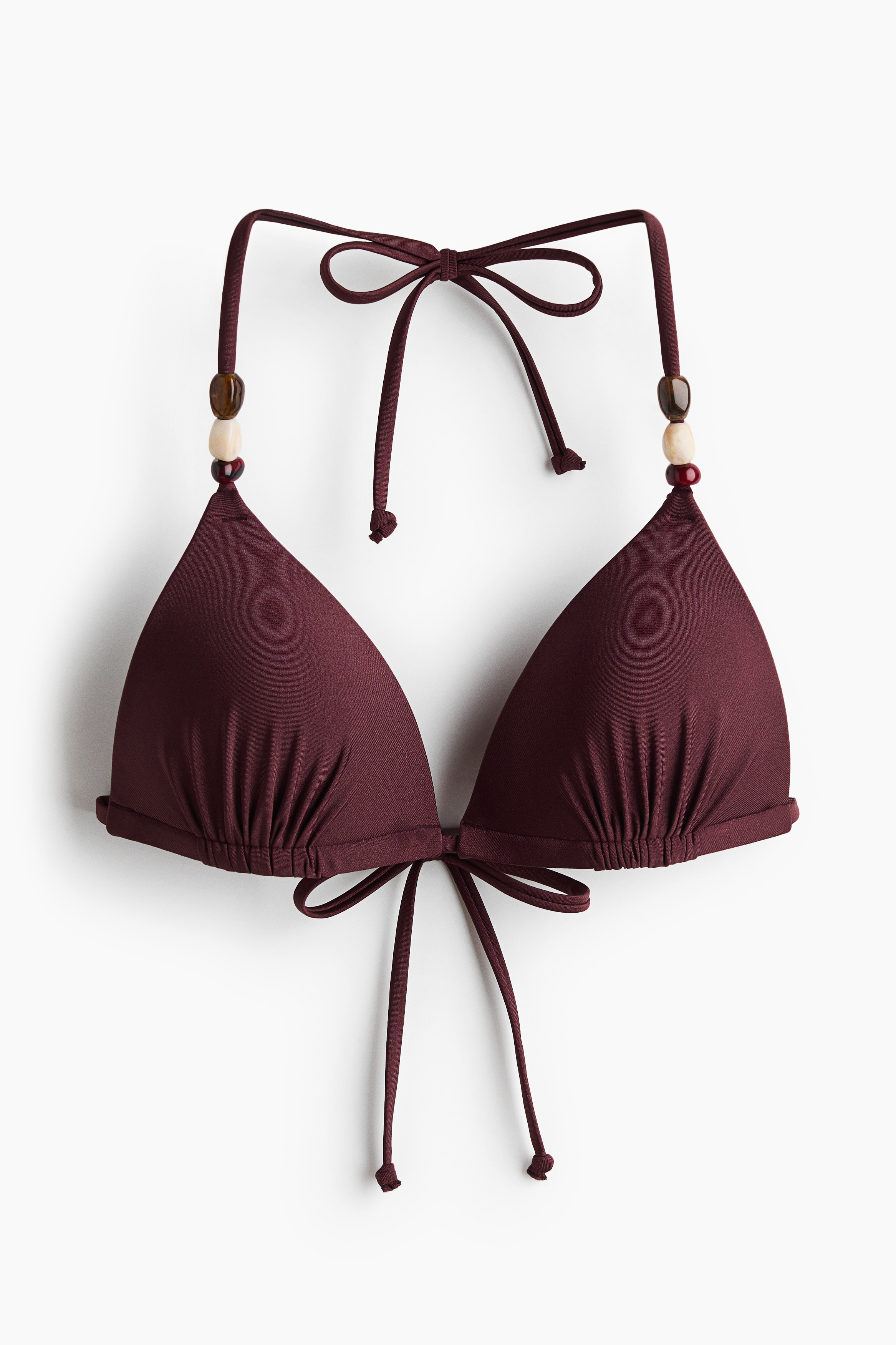 Top bikini a triangolo push-up - Bordeaux