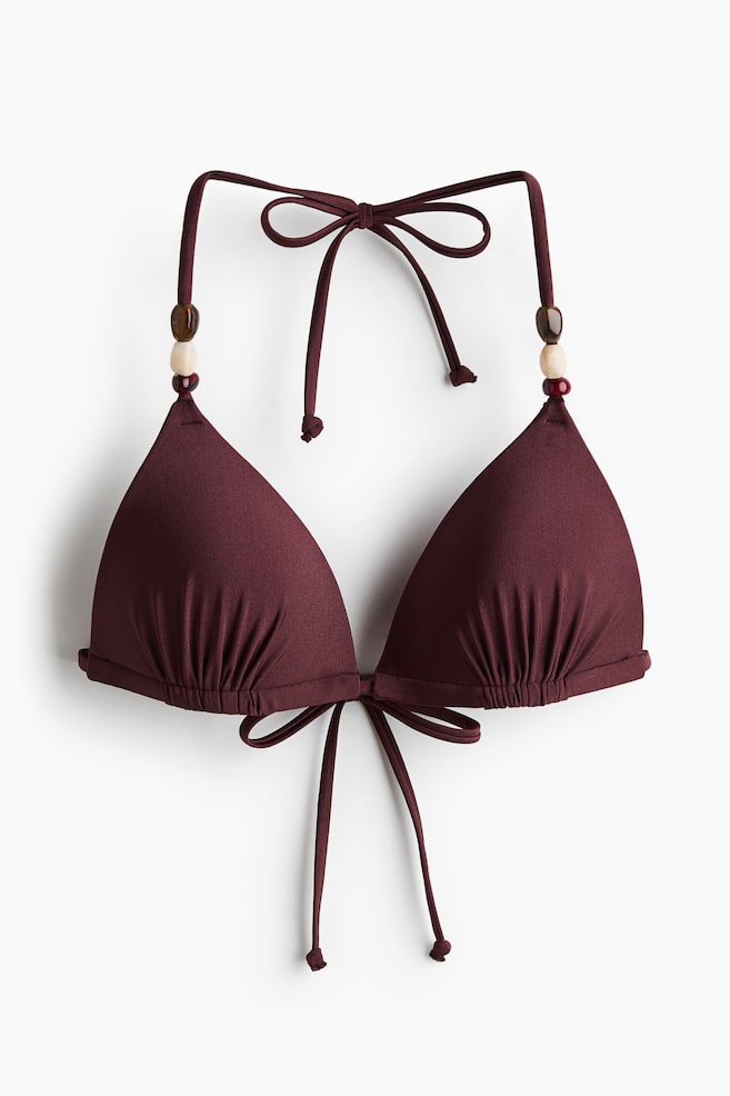 Triangel-Bikinitop mit Push-up - Weinrot - 1