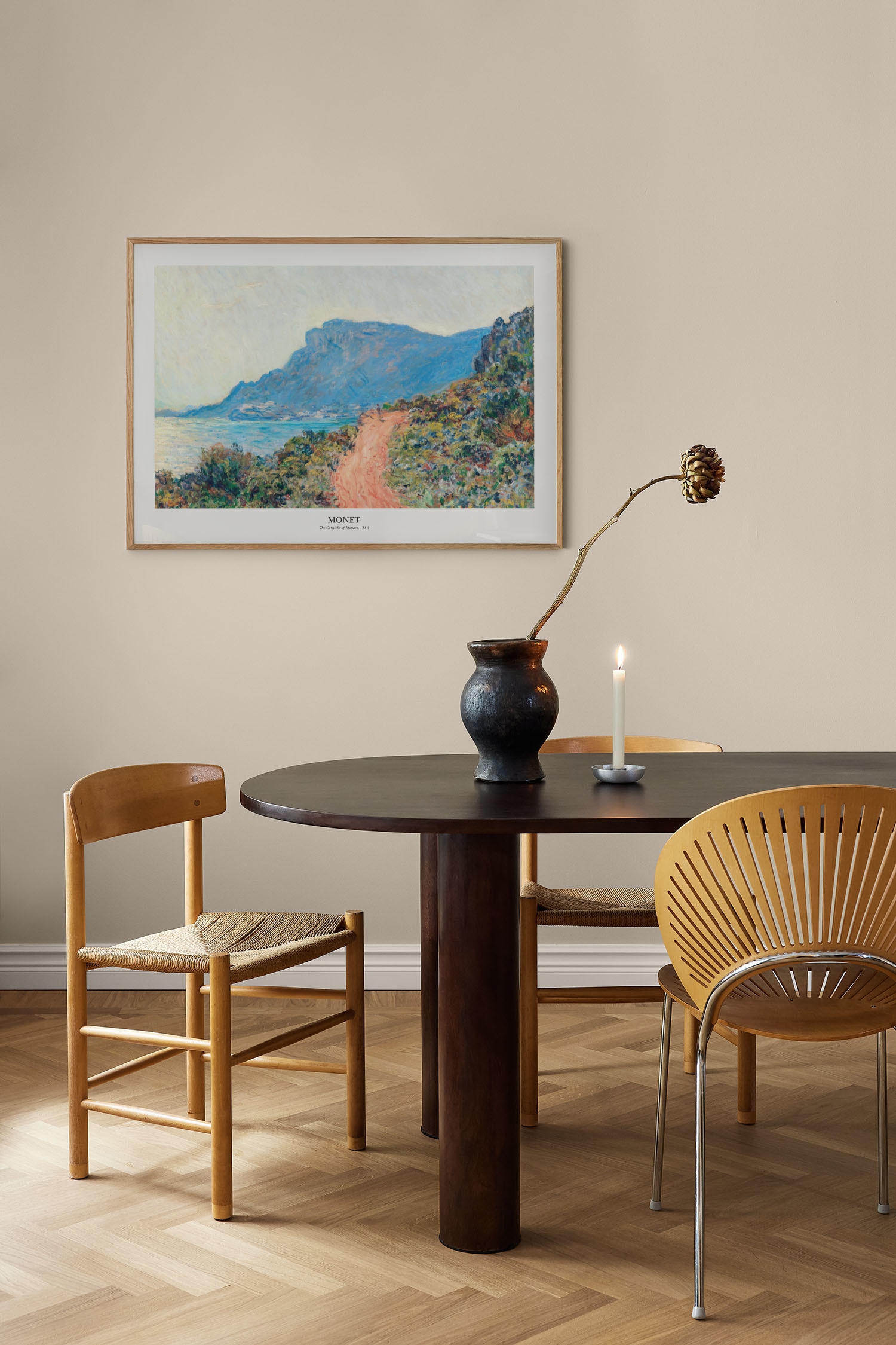 Monaco By Claude Monet Plakat - Blå/grøn