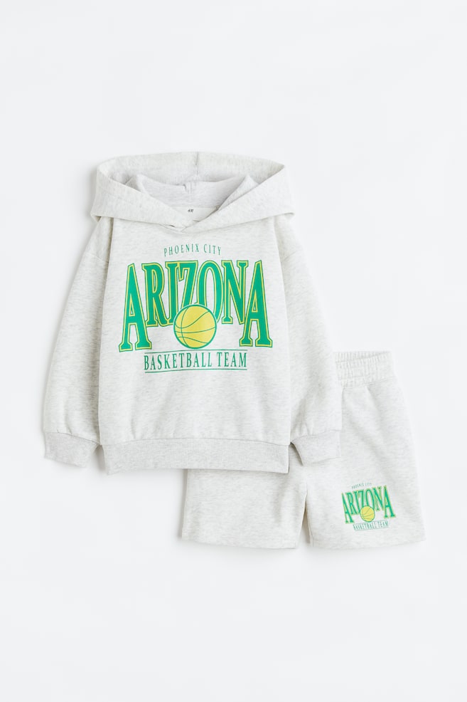 2-piece printed sweatshirt set - Light grey marl/Arizona