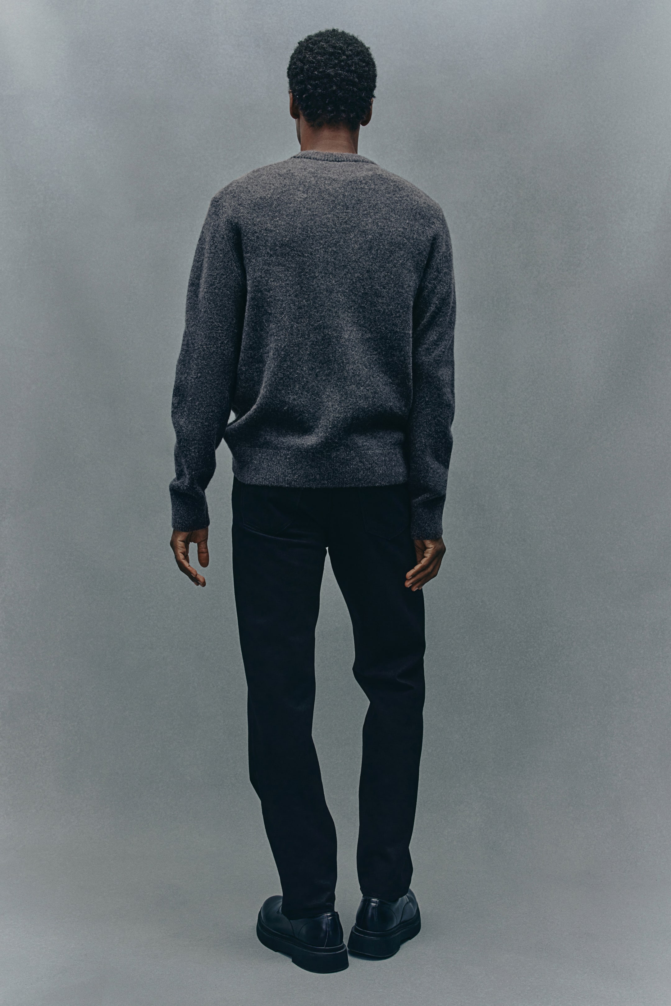 Regular Fit Wool jumper - Dark grey - Men | H&M GB 6