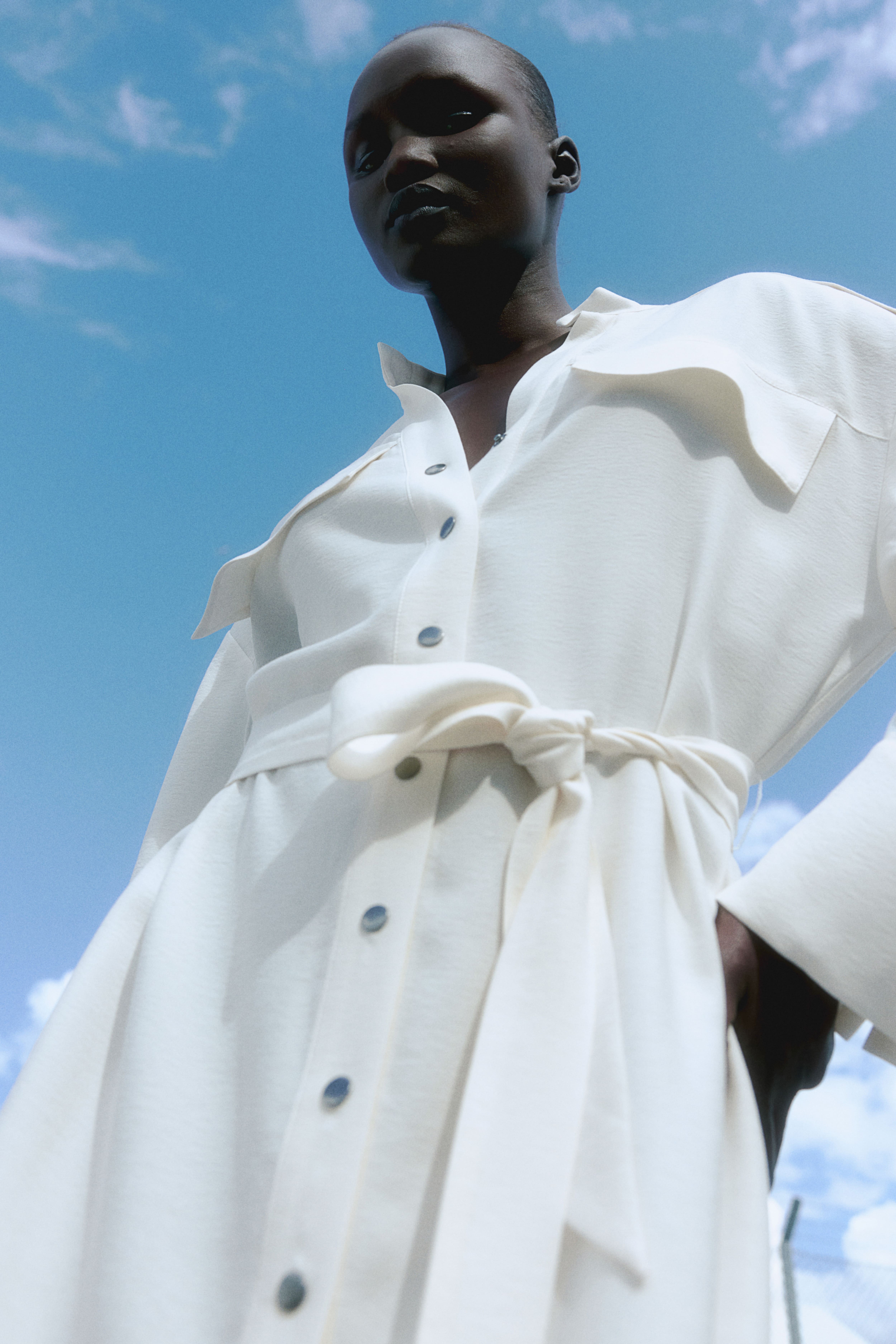 H&m shirt dress white hotsell