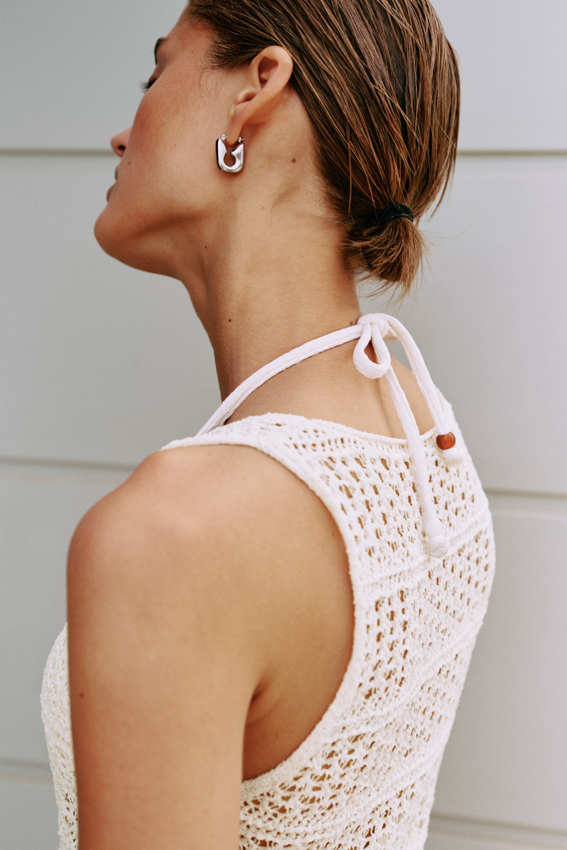 dress bead SEASHELL SILVER BEADED MINI DRESS | CULT MIA main image 1