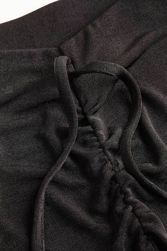 Jersey skirt - Black/Dark beige - 6
