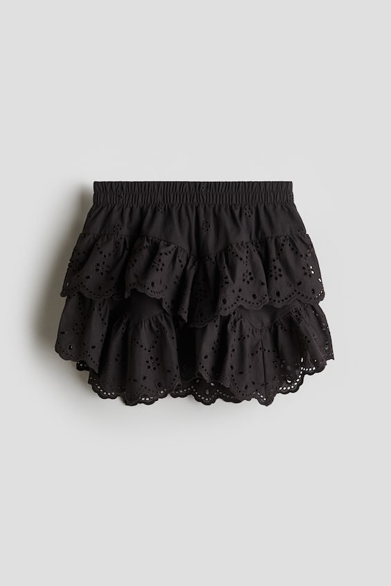 Детские юбки H&M Cotton Skirt with Eyelet Embroidery