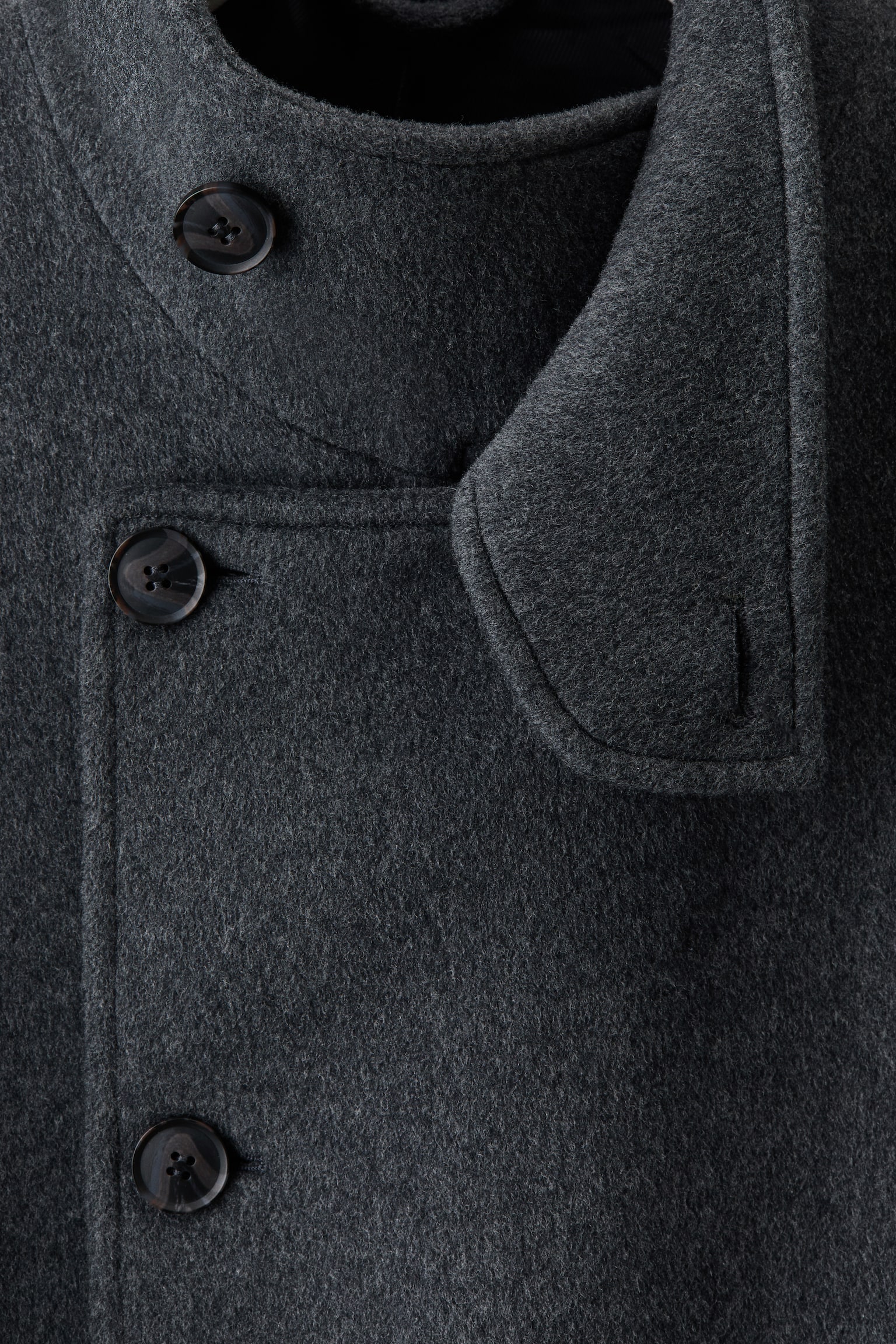 Мужское пальто H&M Belted Wool-Blend, цвет: Тёмный серый — фото 8