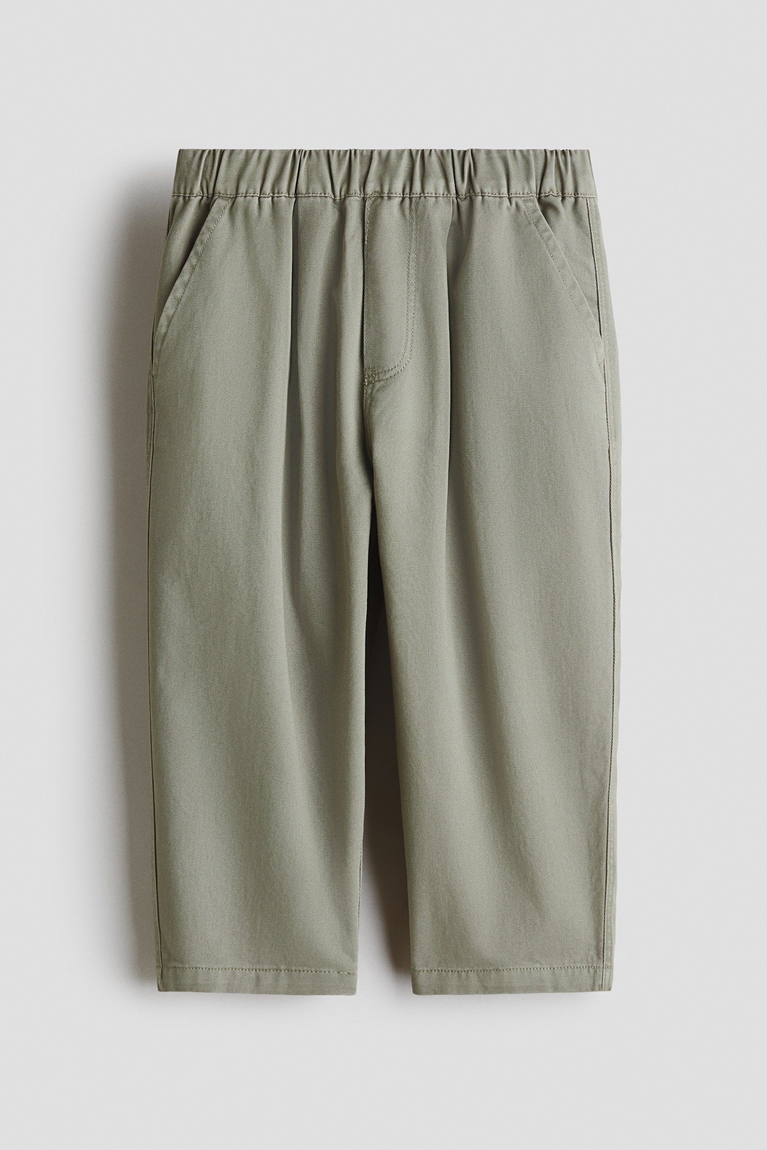 Cotton Twill Chinos - Khaki green - 1