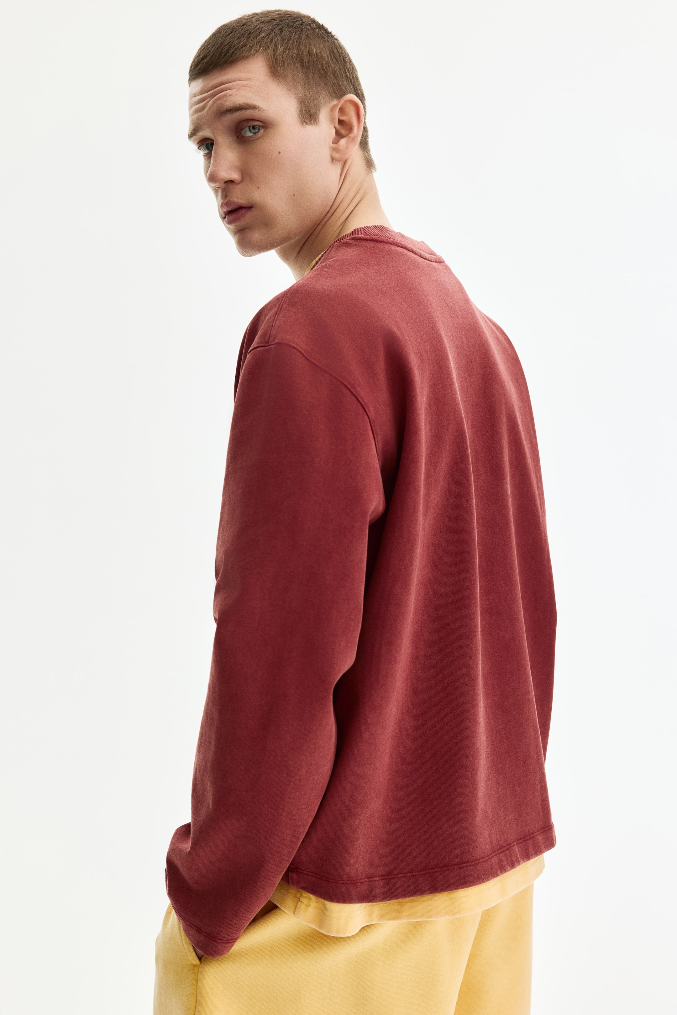 Мужские рубашки H&M Loose-Fit Long-Sleeved Shirt — фото 6