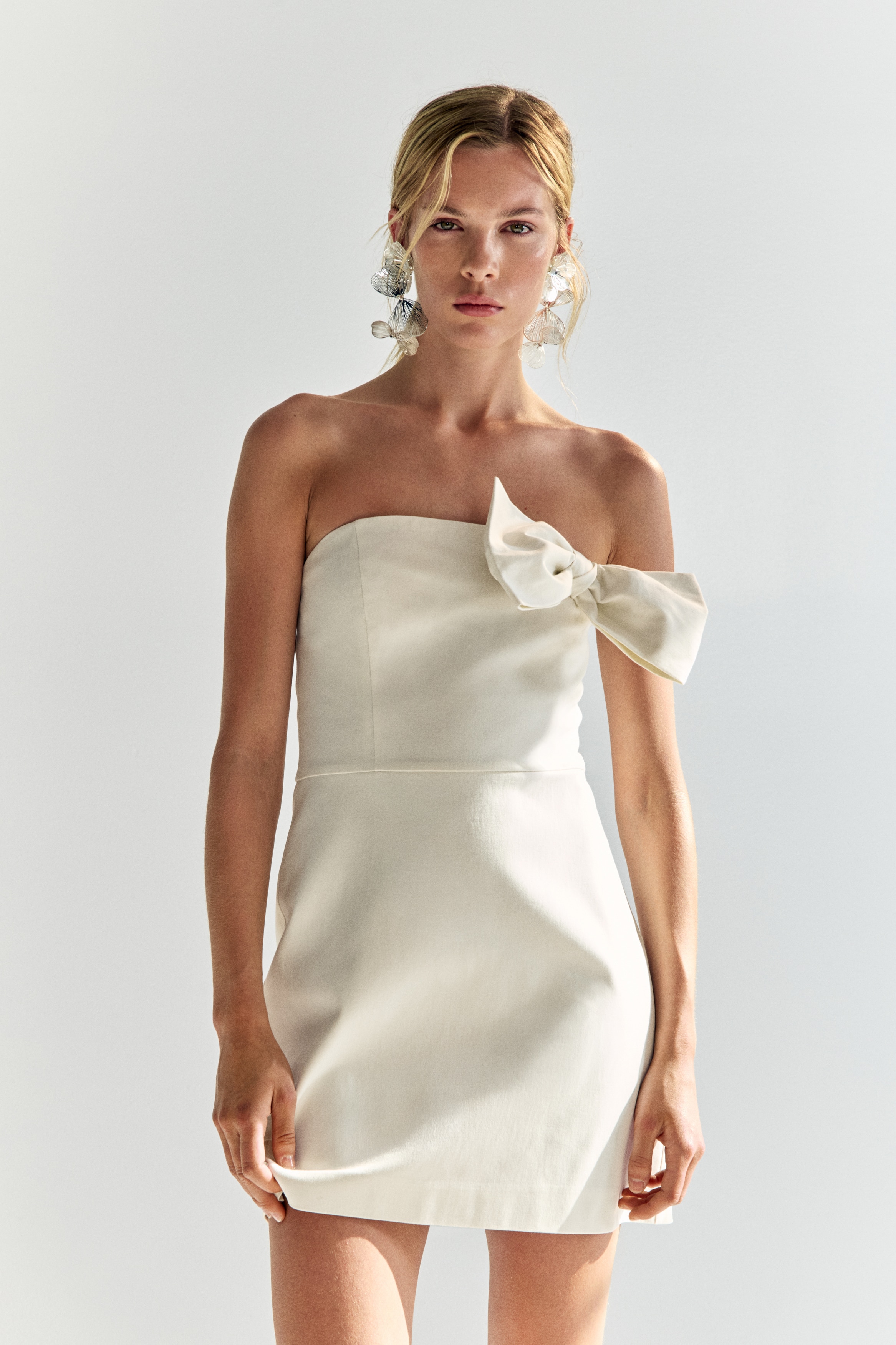Masnis bandeau ruha - Elefántcsontfehér/Világossárga