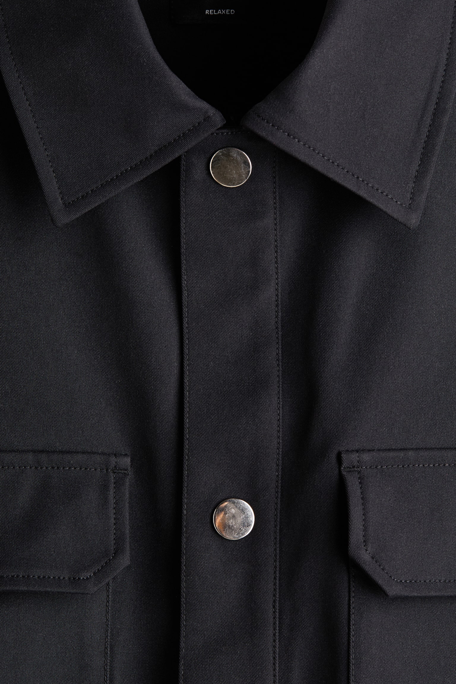 Мужская рубашка H&M Overshirt, цвет: Чёрный — фото 7