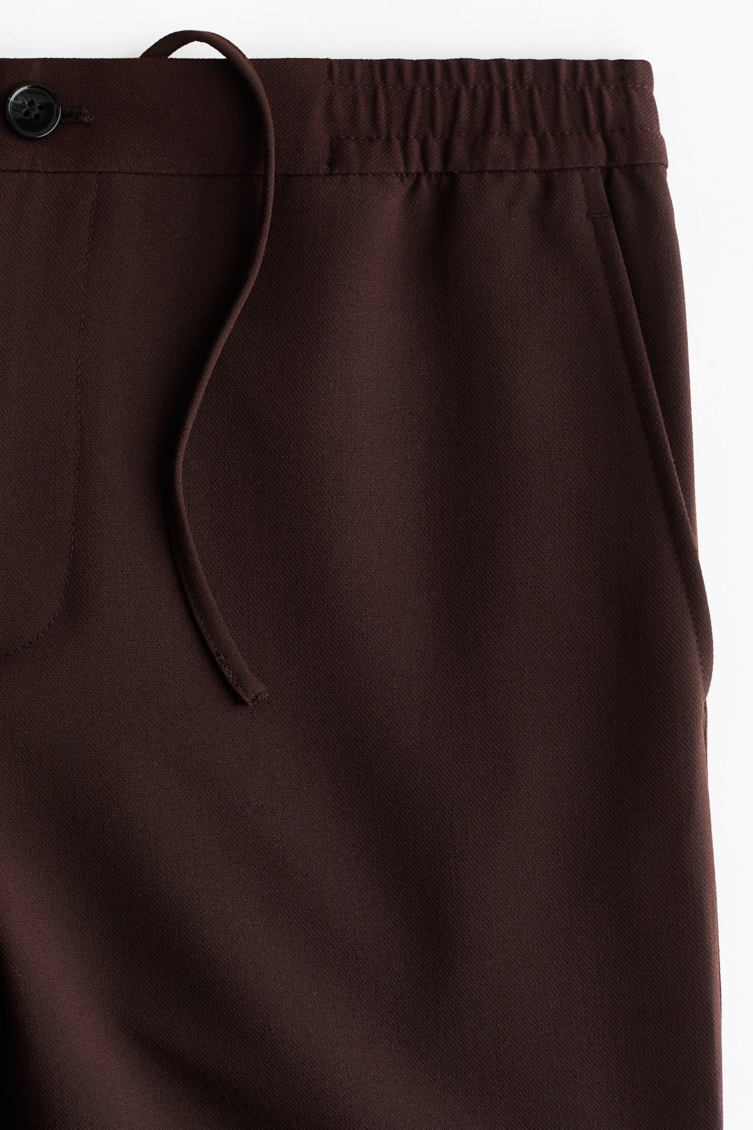 Мужские брюки H&M Regular-Fit Twill, цвет: Тёмный коричневый — фото 7
