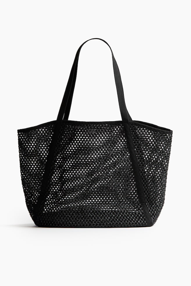Strandnetztasche - Schwarz - 1