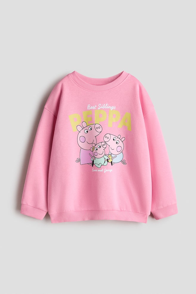 Printed sweatshirt - Pink/Peppa Pig/Pink/Hello Kitty/Purple/Lilo & Stitch/Light grey marl/Lilo & Stitch/Pink/Tweety/White/Hello Kitty/Cream/Hello Kitty/Light pink/Squishmallows/Light beige/Bambi/Cream/Hello Kitty/Light blue/Cinnamoroll/Pink/Lilo & Stitch/Light blue/Lilo & Stitch/White/Peppa Pig/Light beige/Lilo & Stitch/Light purple/Pink/Turquoise/Gabby's Dollhouse/Light blue/Hello Kitty - 1