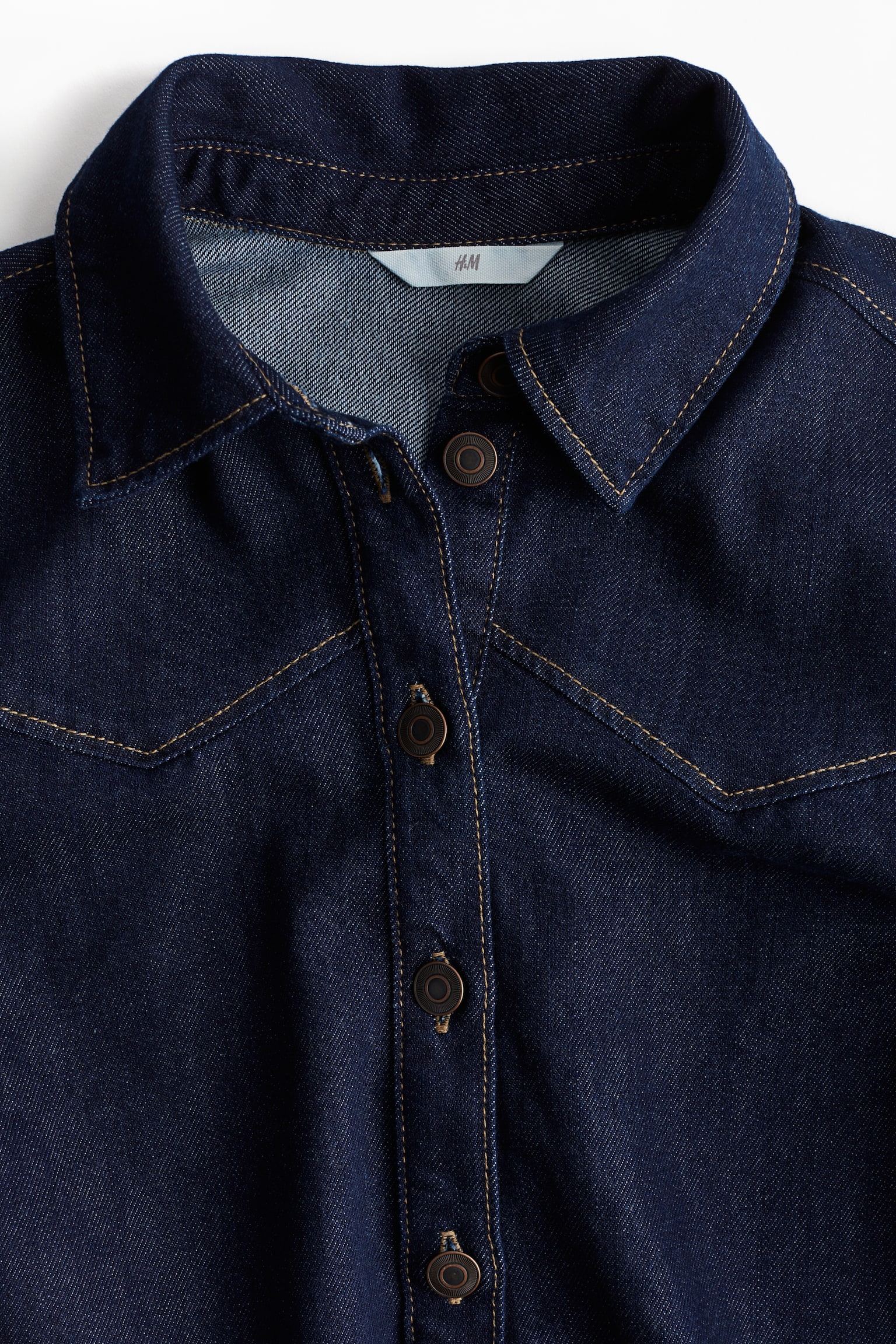 Popover denim shirt - Dark denim blue - 4