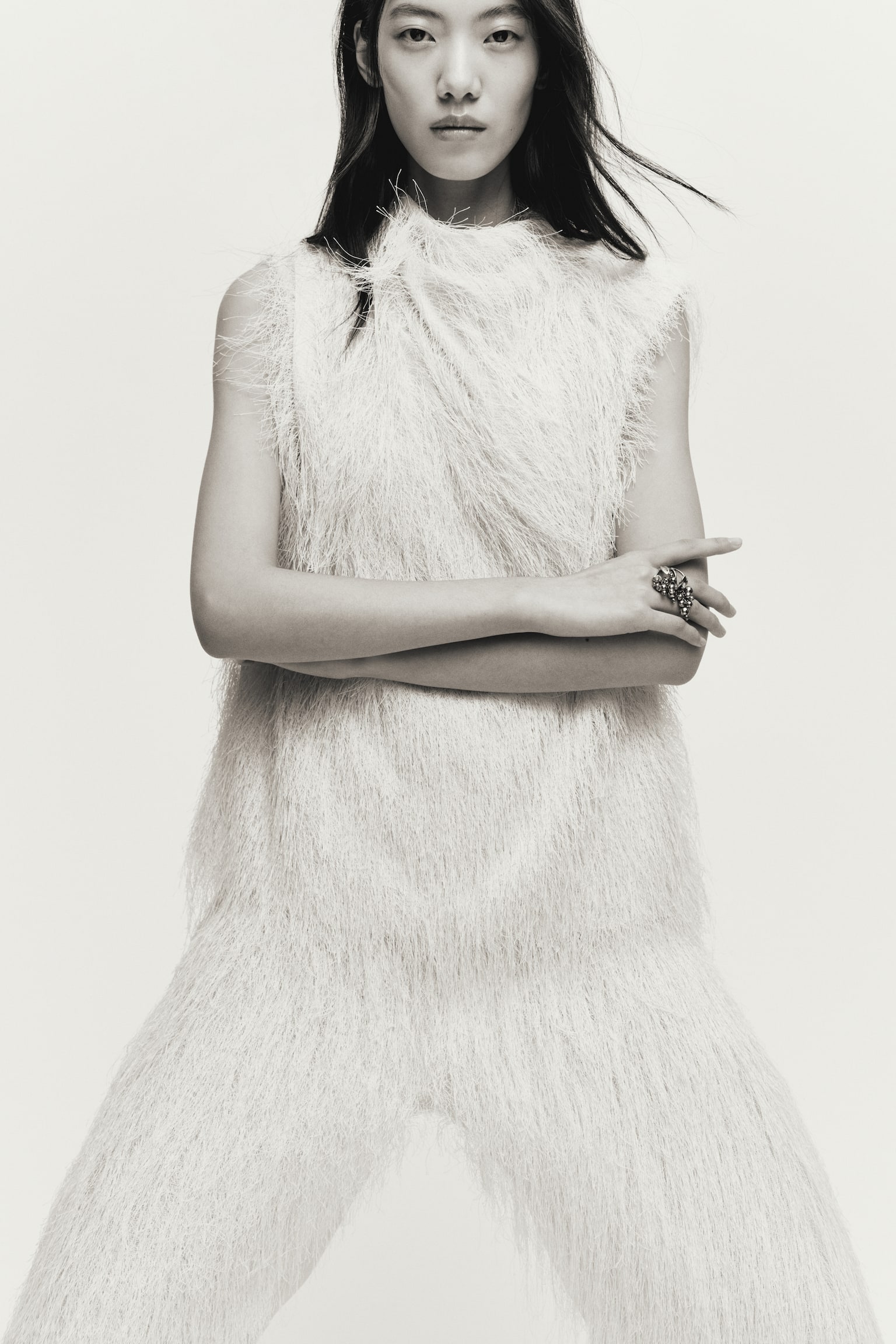 フリンジパンツ - クリーム - 3